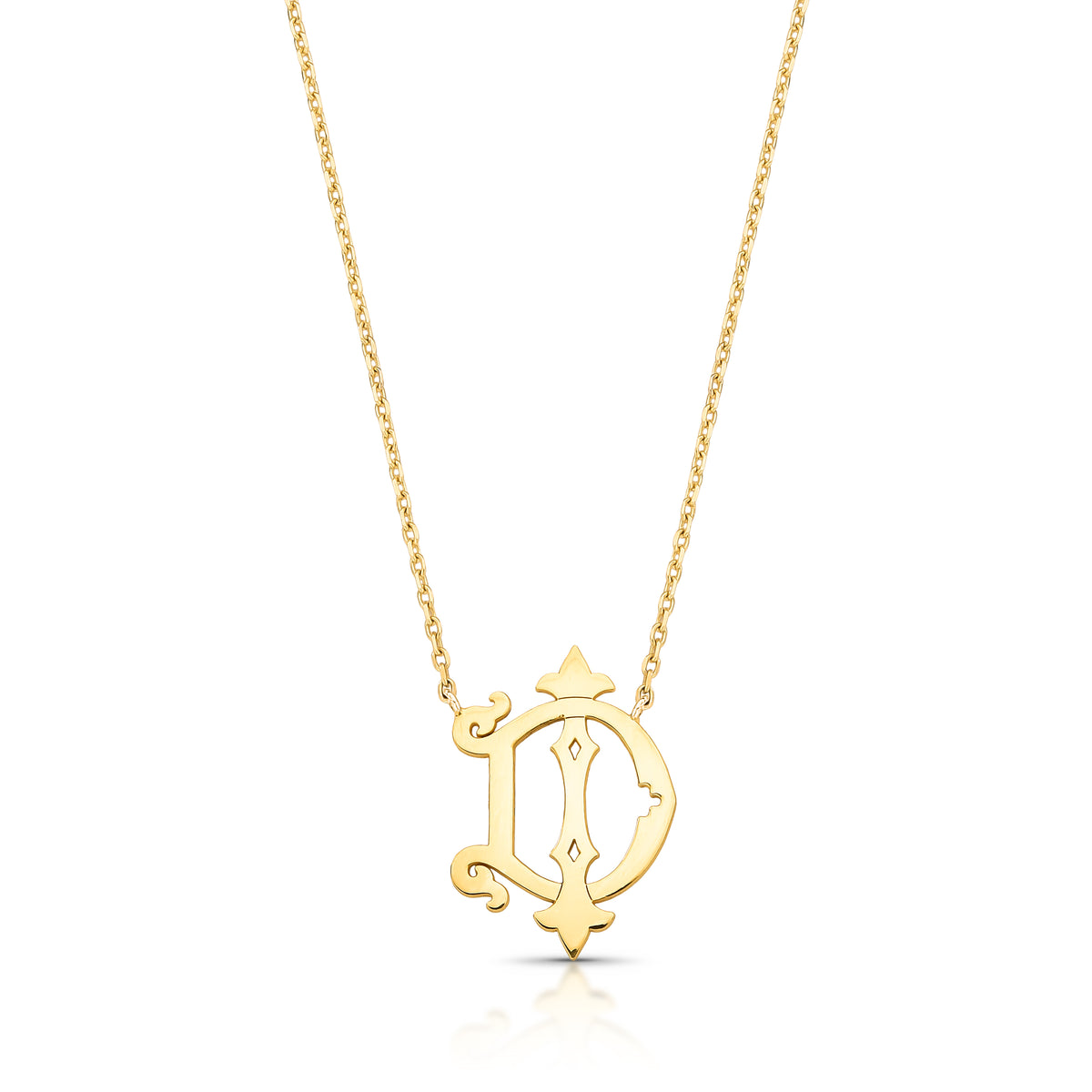 COLAR MONOGRAMA I D- PRATA COM BANHO DE OURO Marine Joias