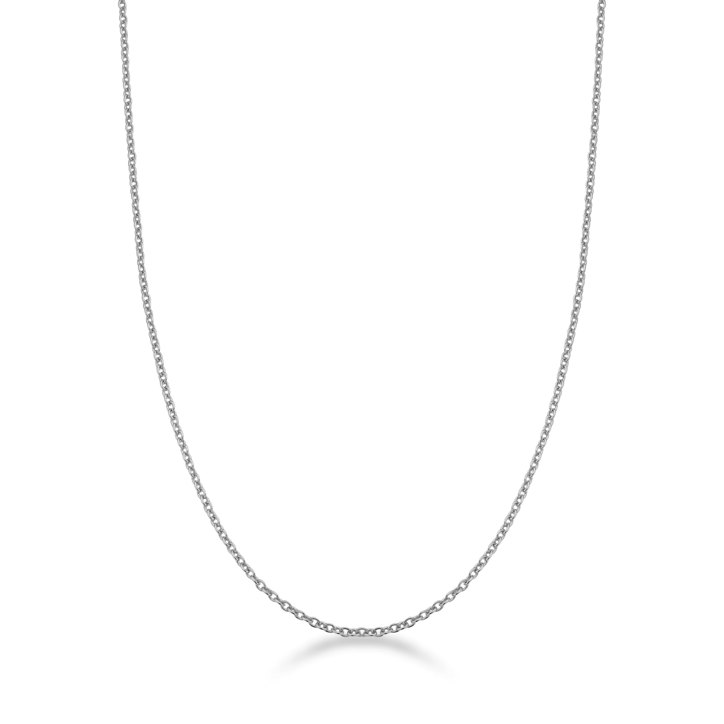 CORRENTE PARA RELICÁRIO – PRATA COM BANHO DE RODIO Marine Joias