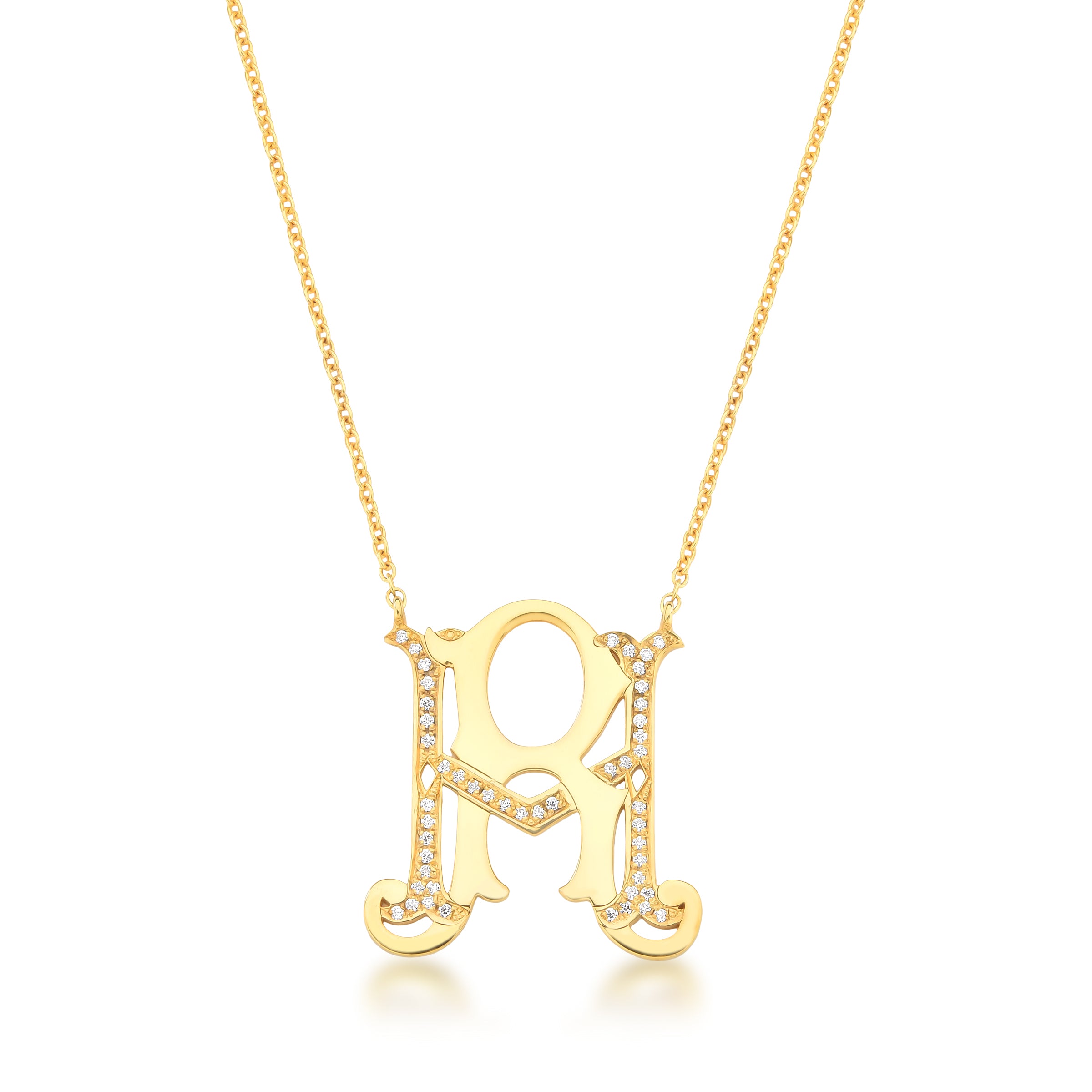 COLAR MONOGRAMA P – OURO 18K E DIAMANTES
