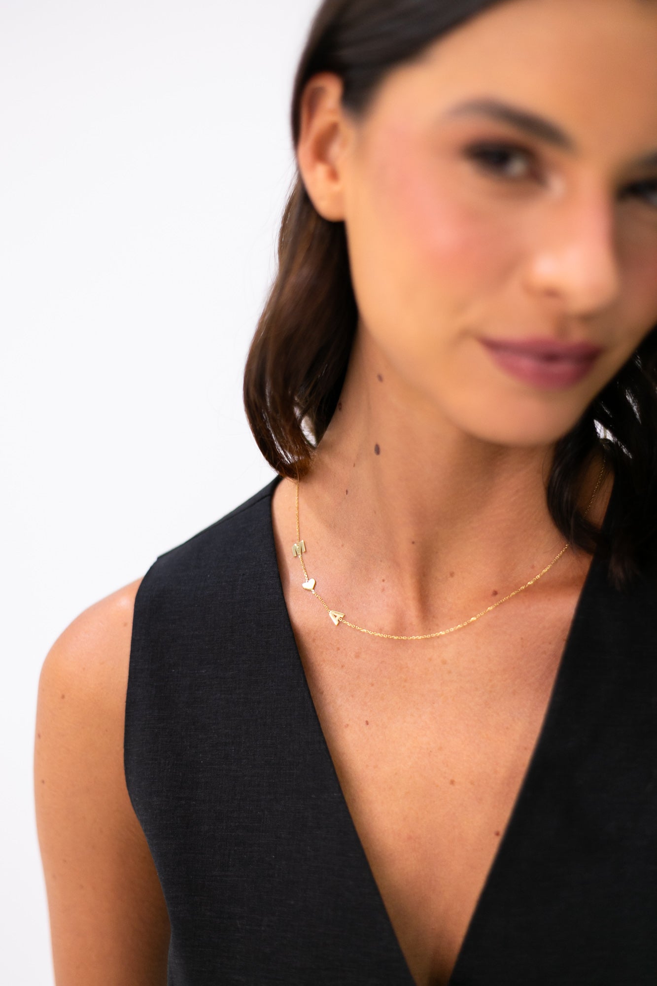 COLAR 3 LETRAS OU SÍMBOLOS – OURO 18K