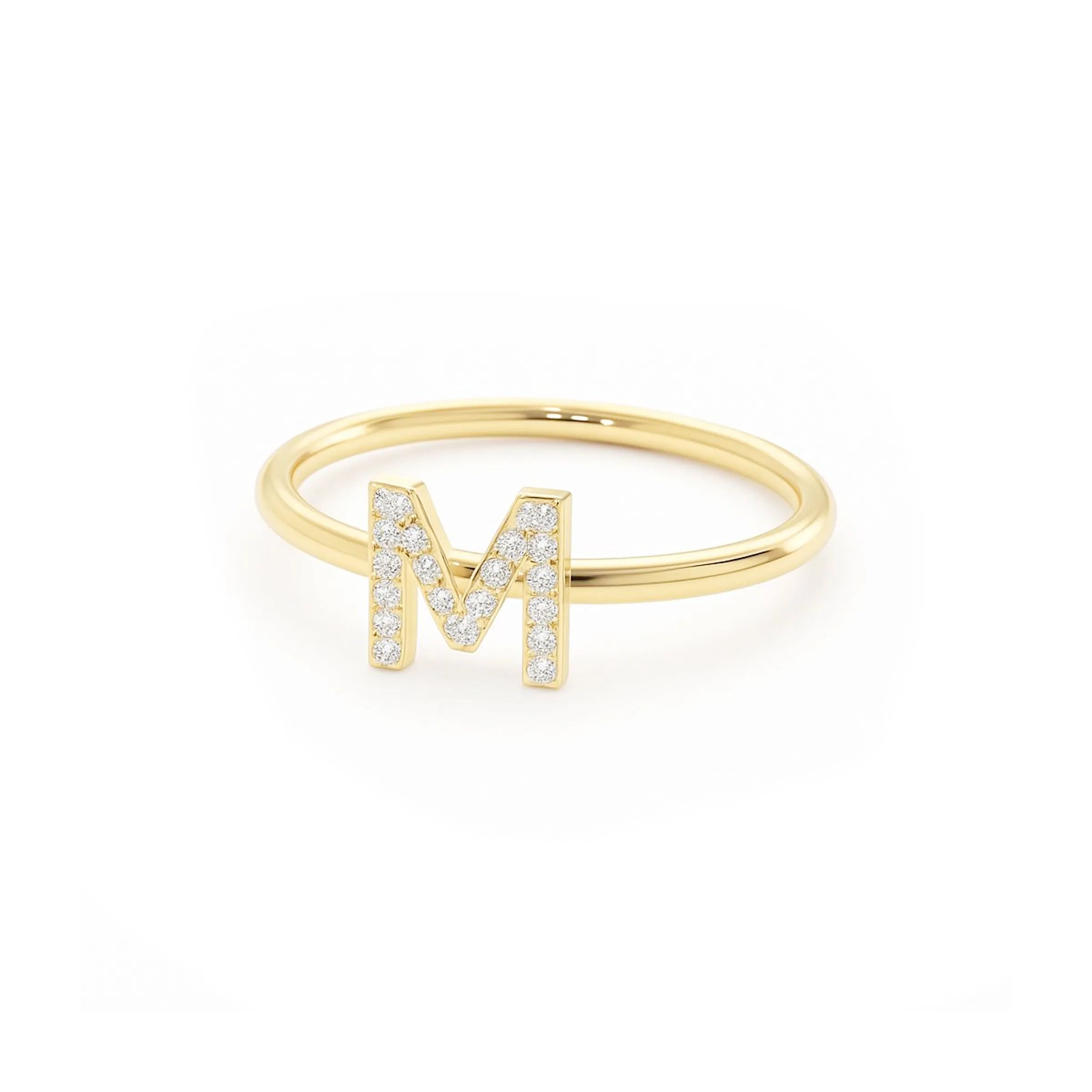 Anel Inicial Cravejada – Ouro 18k e Diamantes