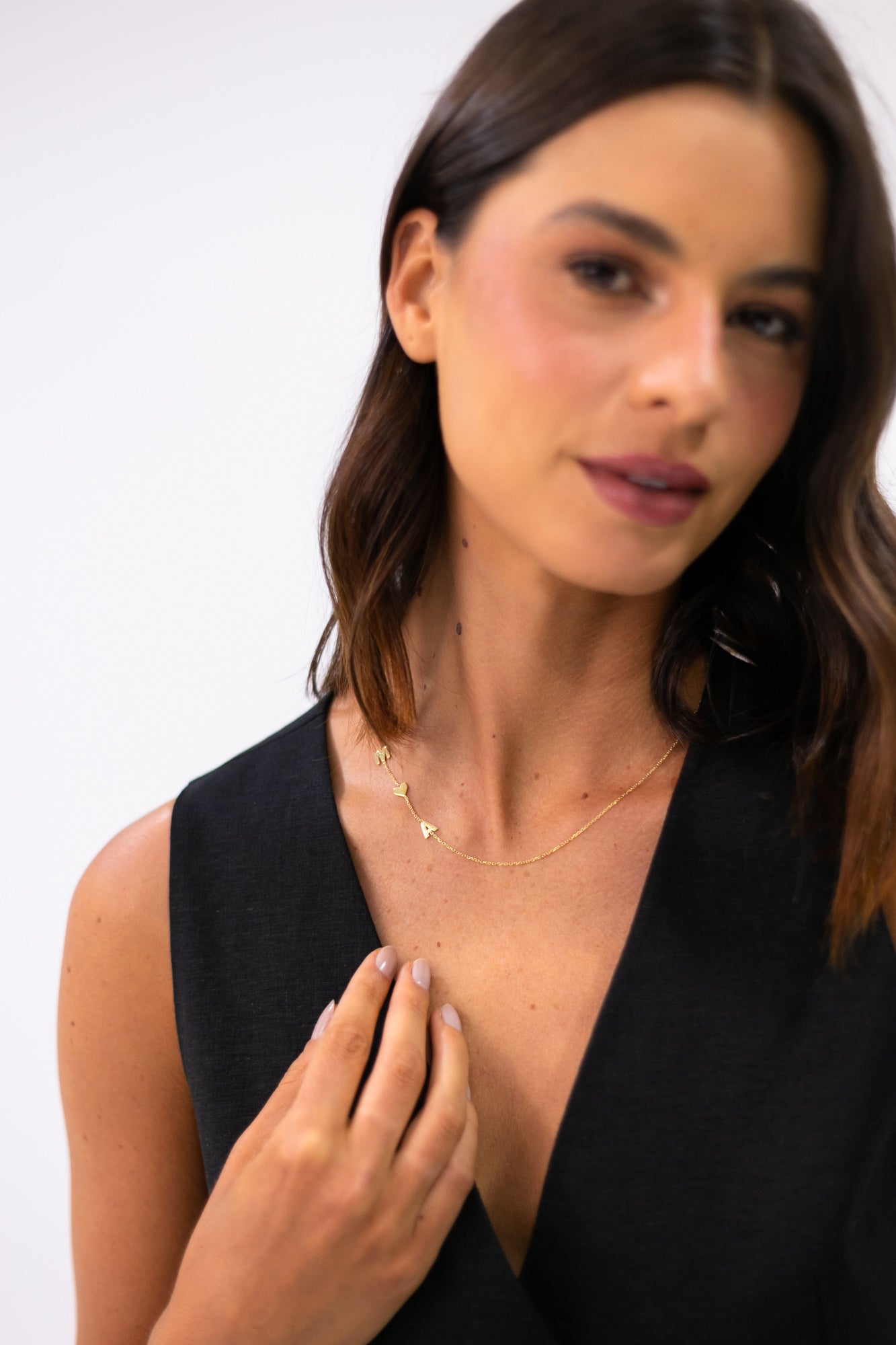 COLAR 3 LETRAS OU SÍMBOLOS – OURO 18K