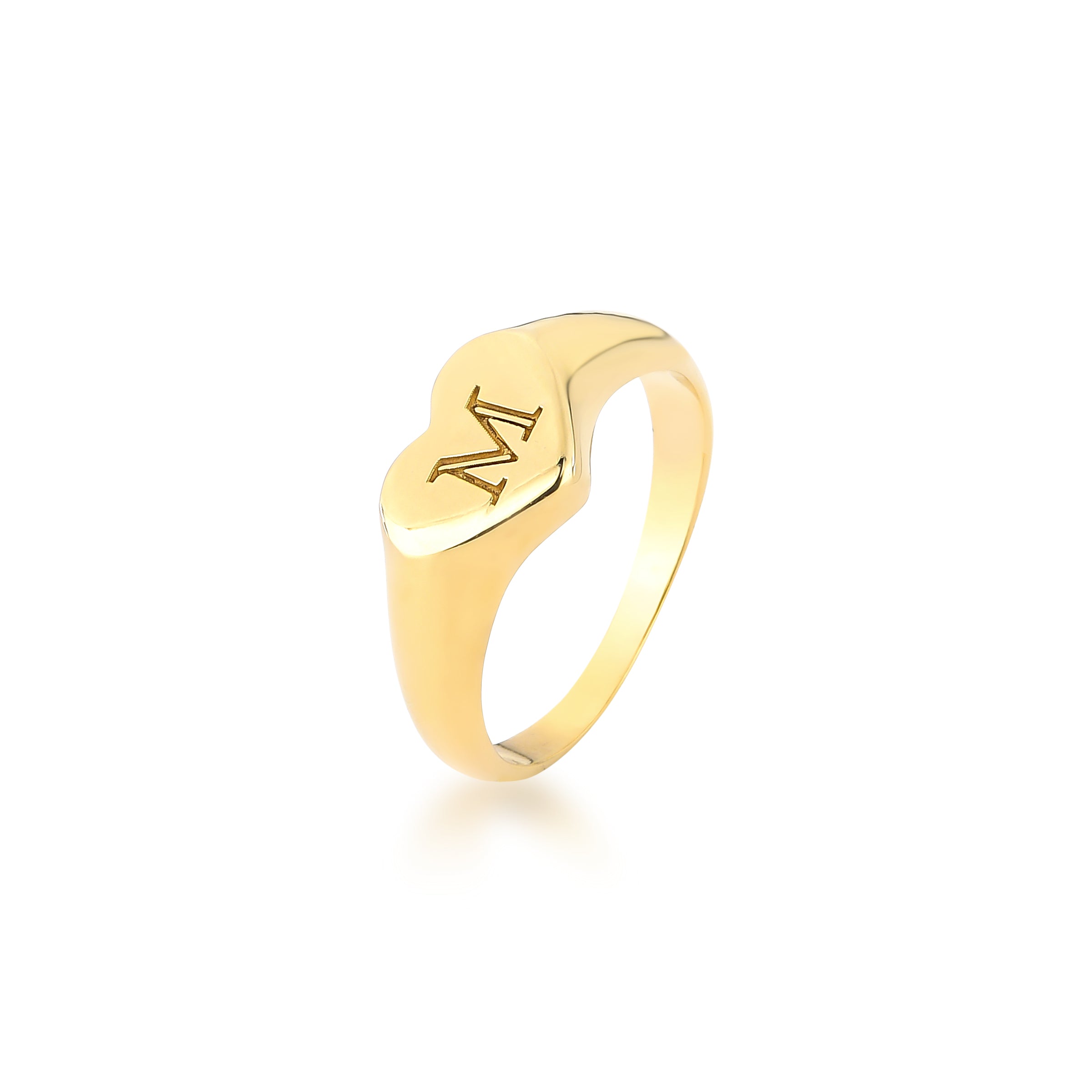 ANEL DEDINHO CORAÇÃO – OURO 18K