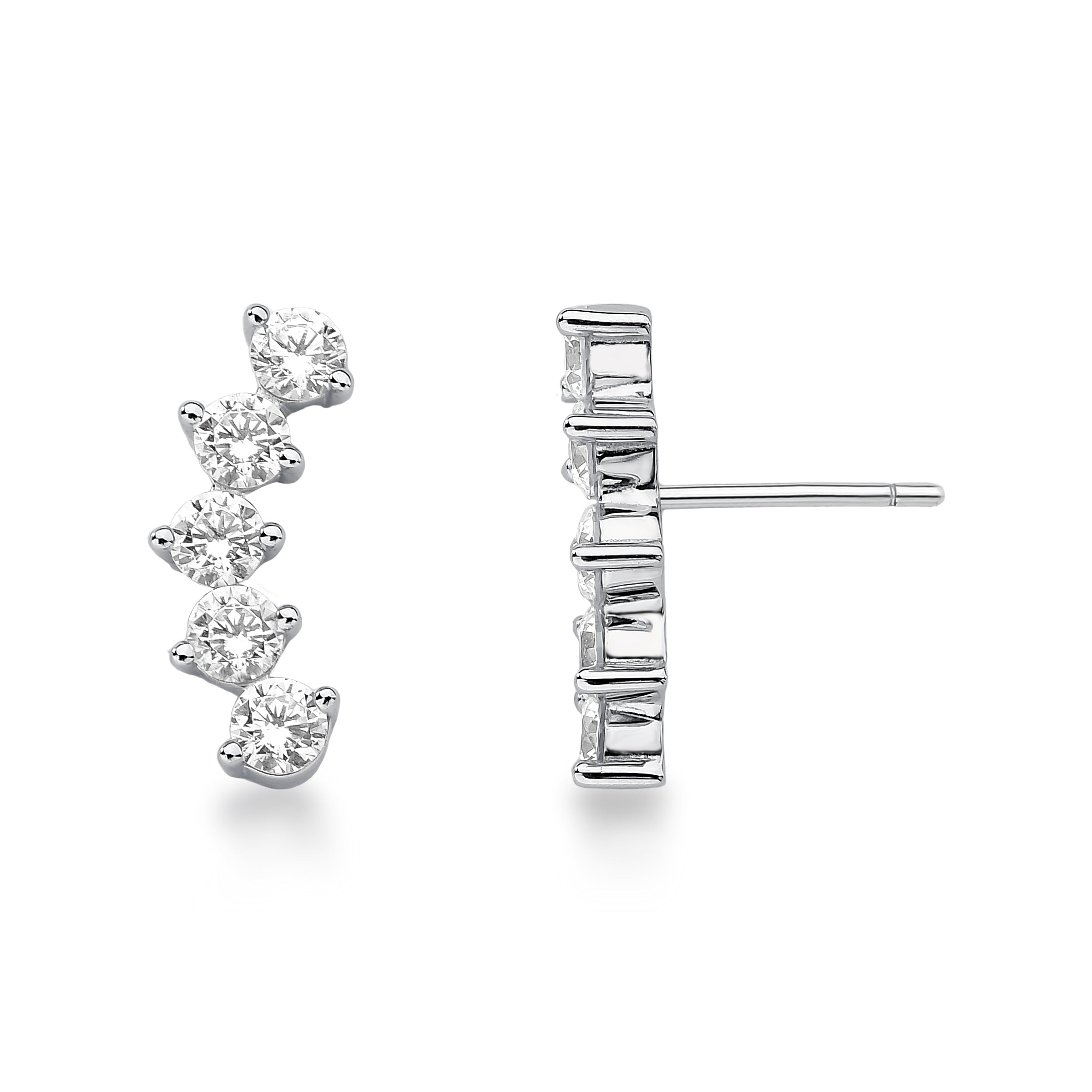 BRINCO EAR CUFF - OURO 18k E DIAMANTES
