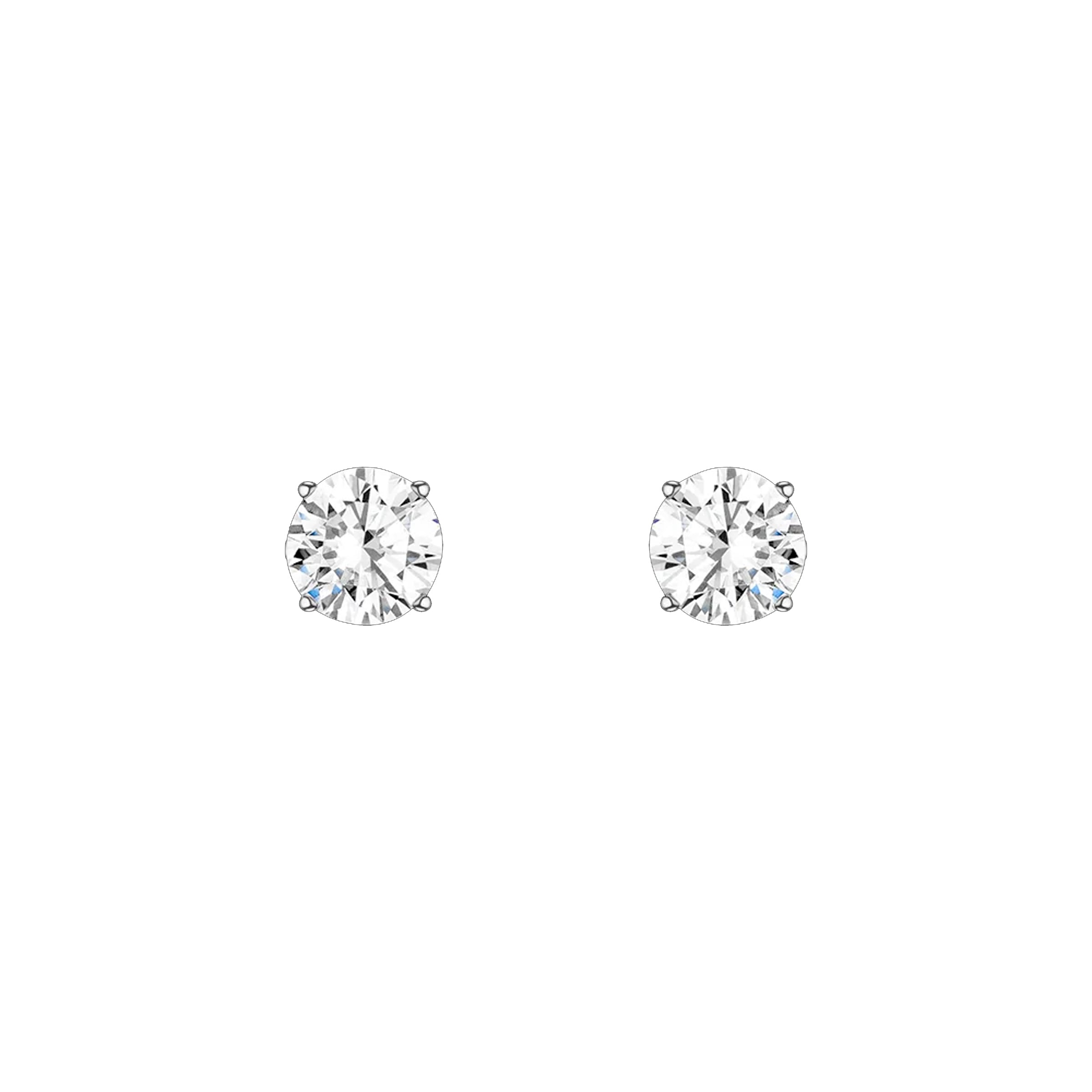 BRINCO SOLITÁRIO 70 PTOS CADA - OURO 18k E DIAMANTES