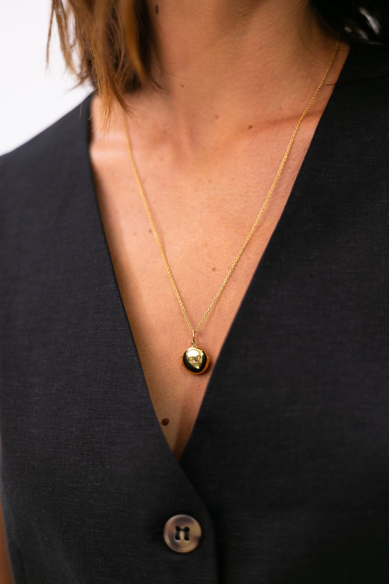 Pingente Relicário Redondo P – Ouro 18K