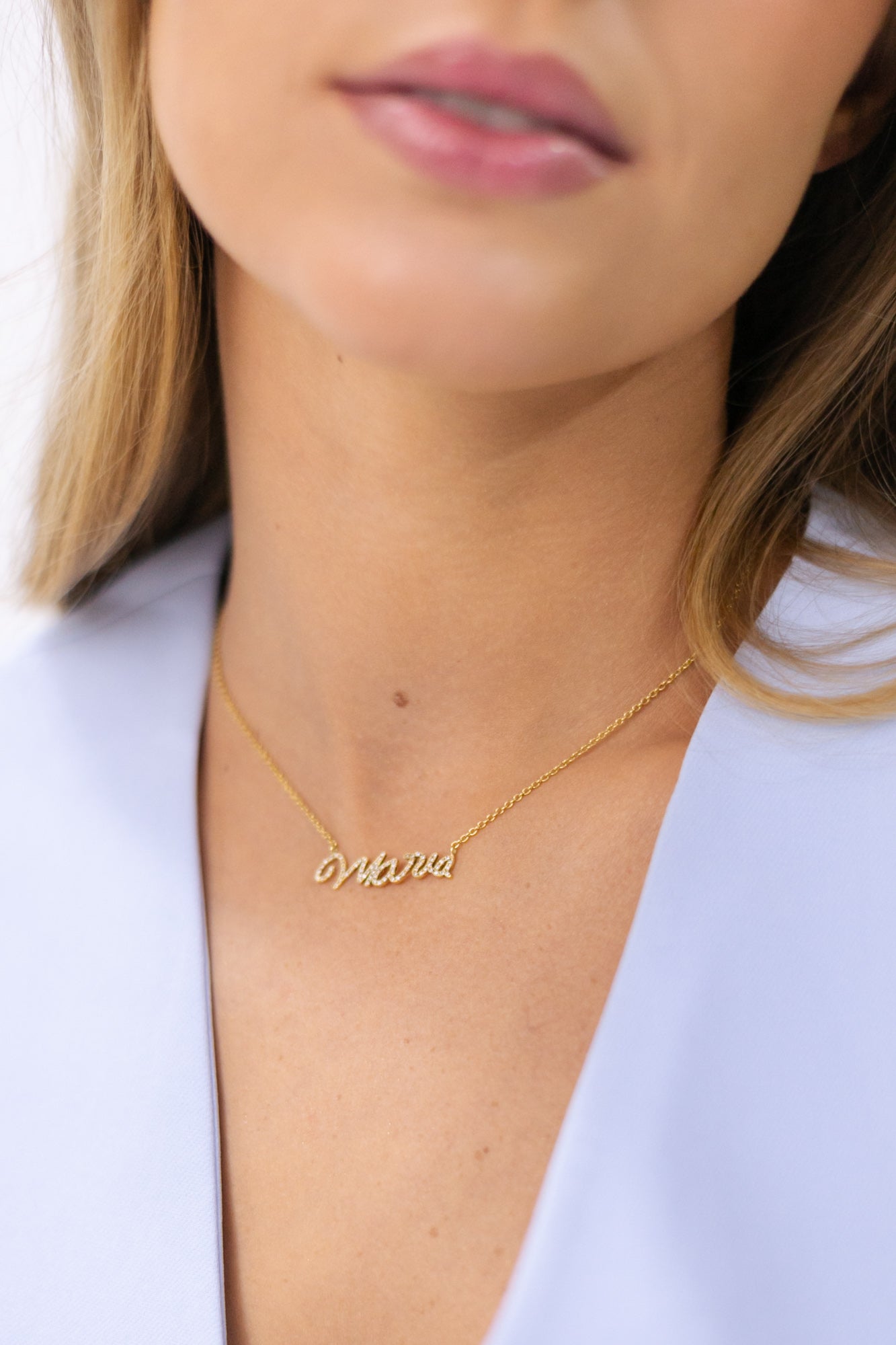 Colar Manuscrito Ouro 18K e Diamantes Marine Joias