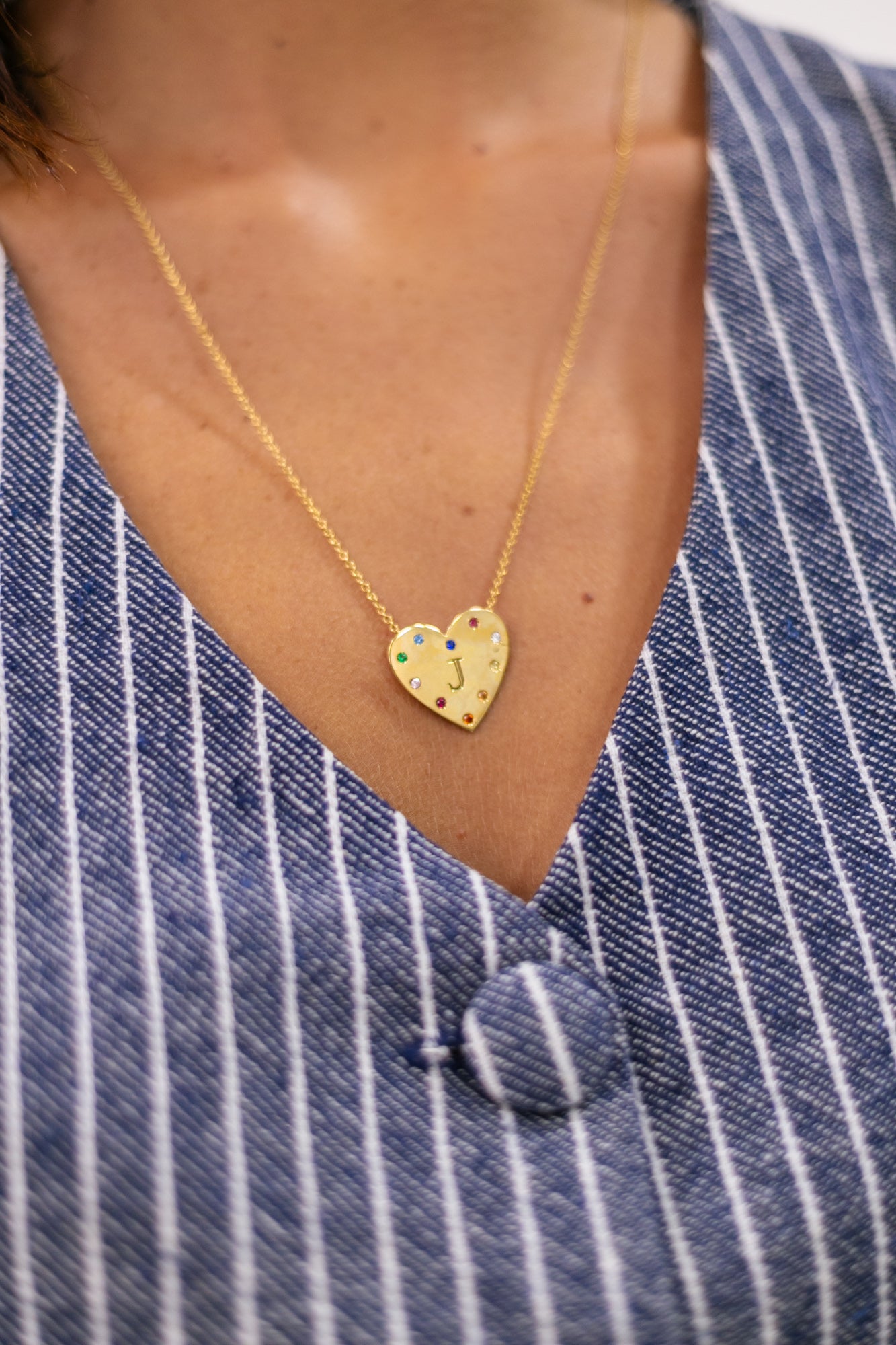 COLAR CORAÇÃO COLORS – OURO 18K
