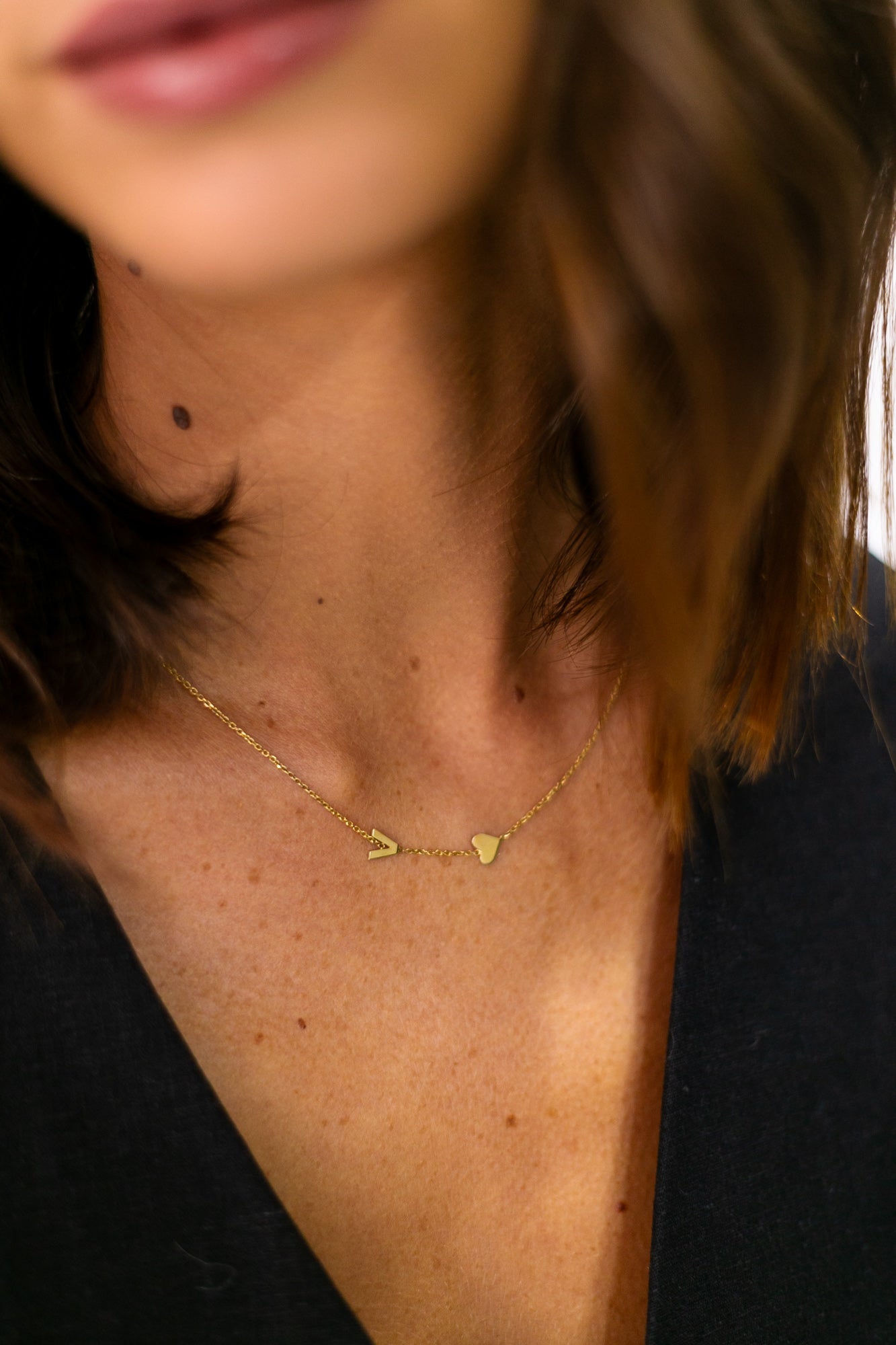 COLAR 2 LETRAS OU SÍMBOLOS – OURO 18K