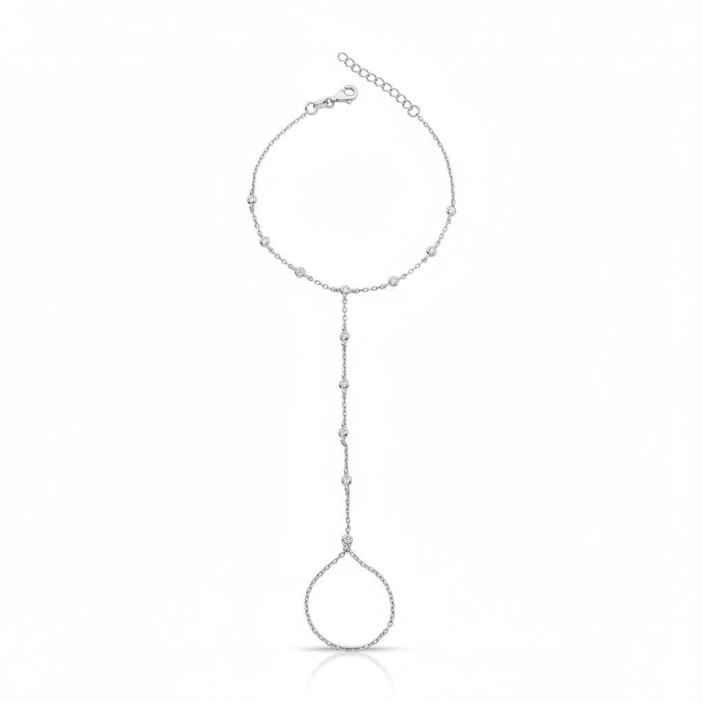 PULSEIRA DE MÃO PONTOS DE LUZ – Prata Marine Joias