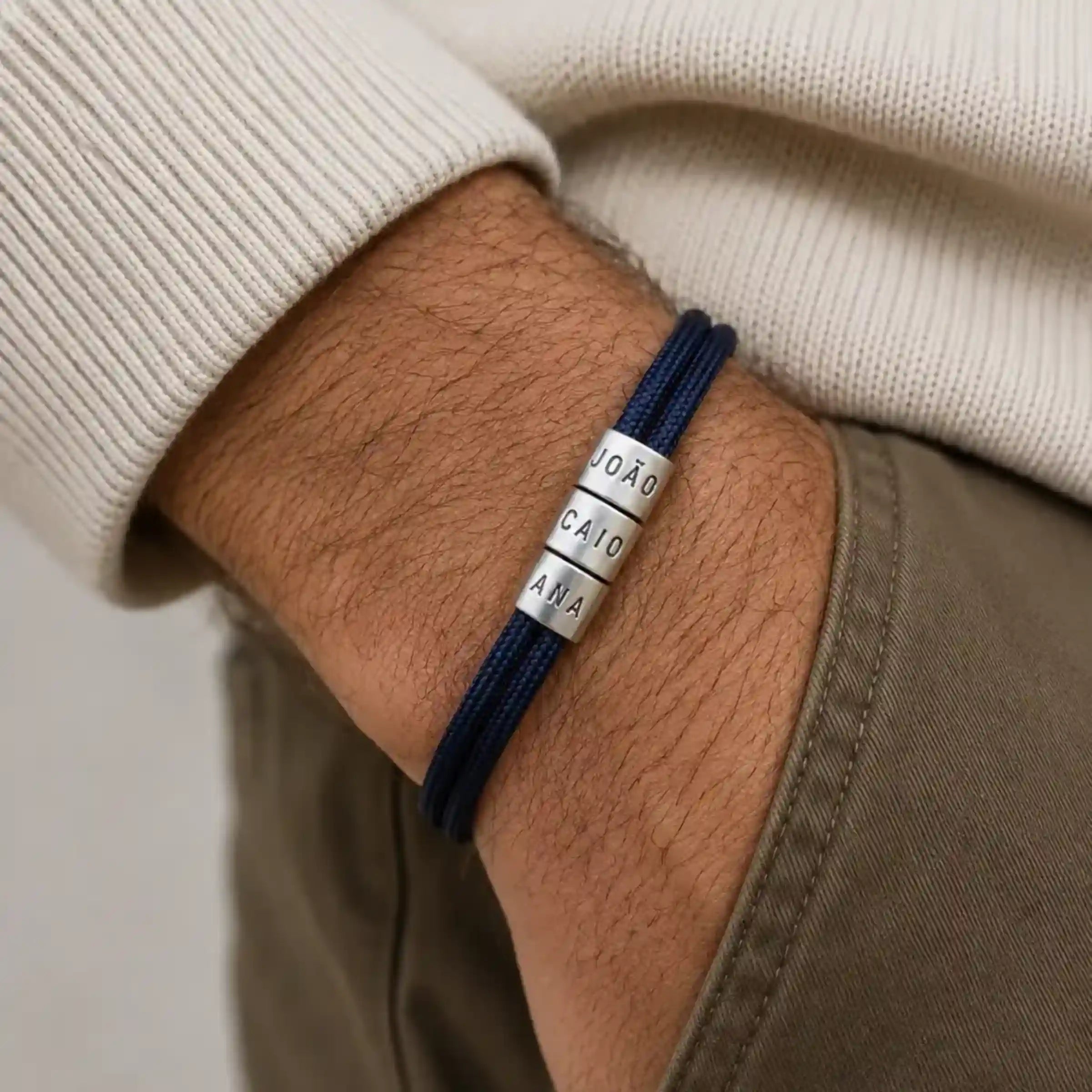 PULSEIRA CORDÃO COM PINGENTES PERSONALIZADOS – Prata Marine Joias