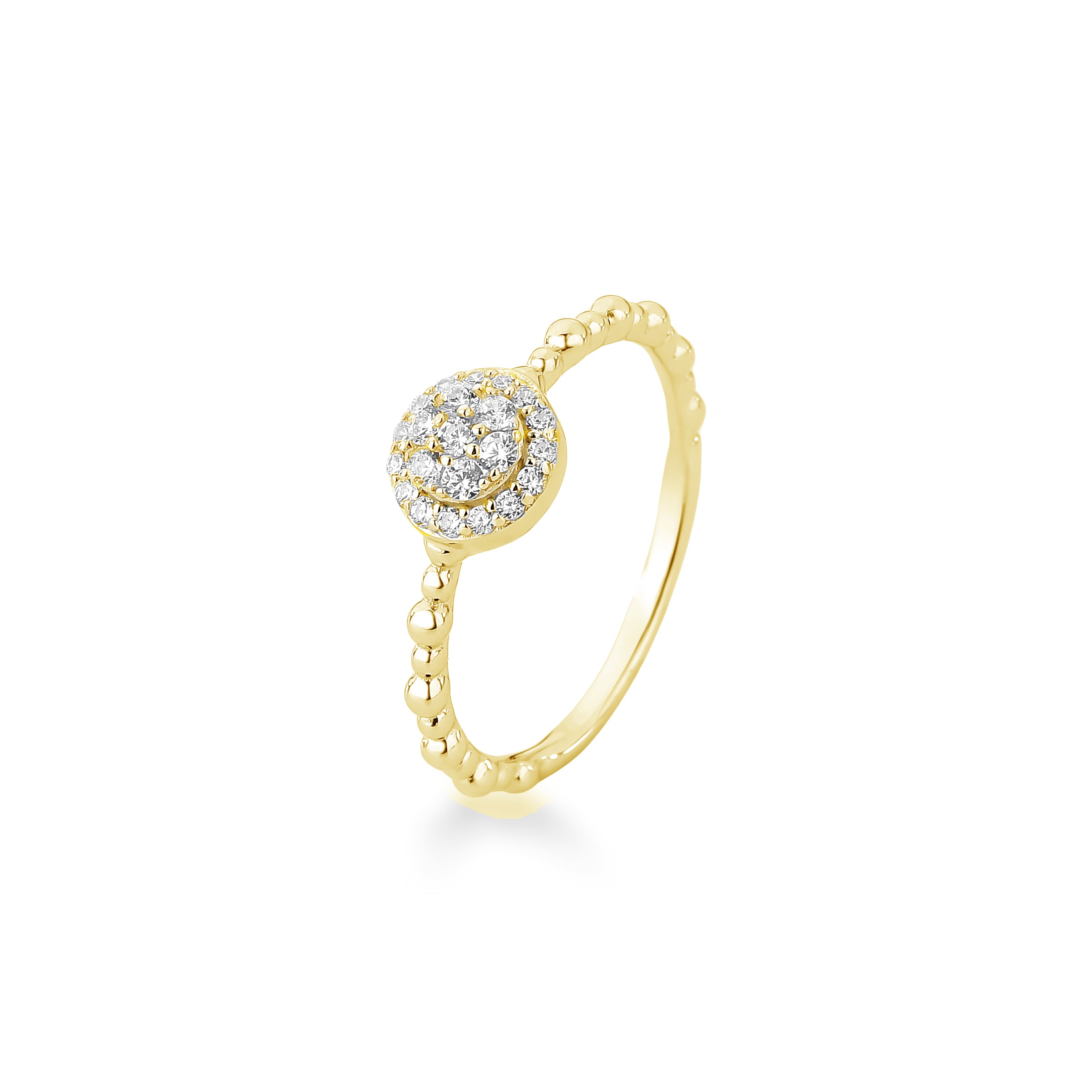 ANEL PIZZA P - OURO 18K E DIAMANTES