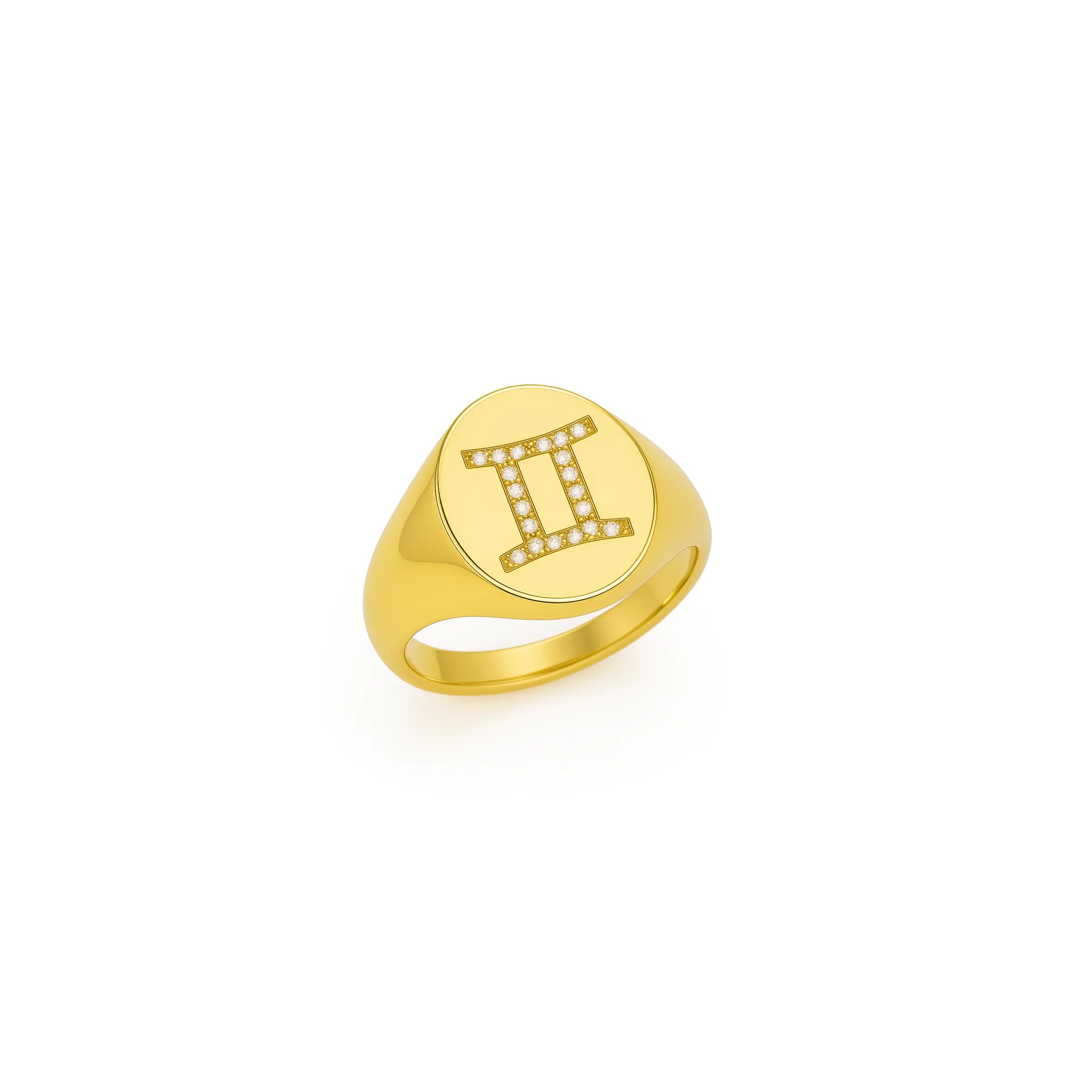 Anel Signo de Gêmeos – Ouro 18k e diamantes