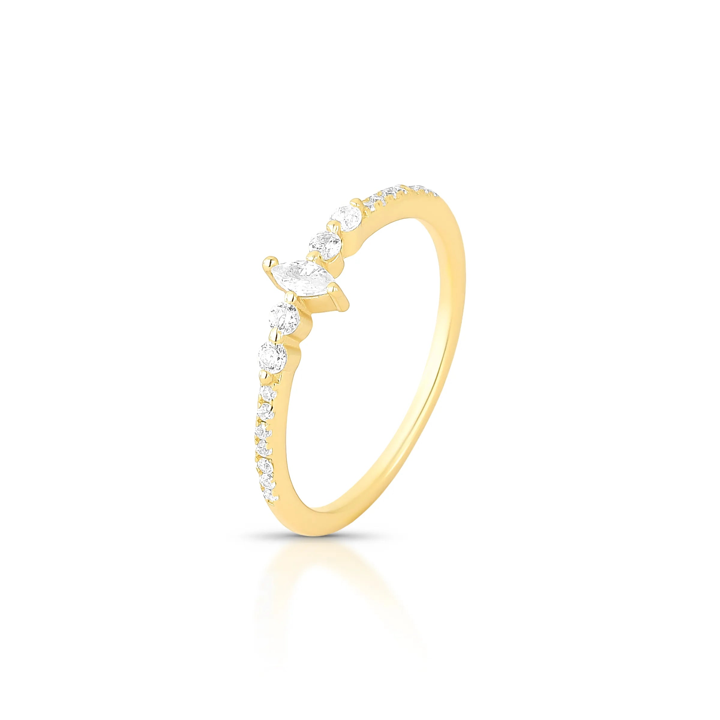 ANEL DELICADO COM NAVETE – Ouro 18k Marine Joias
