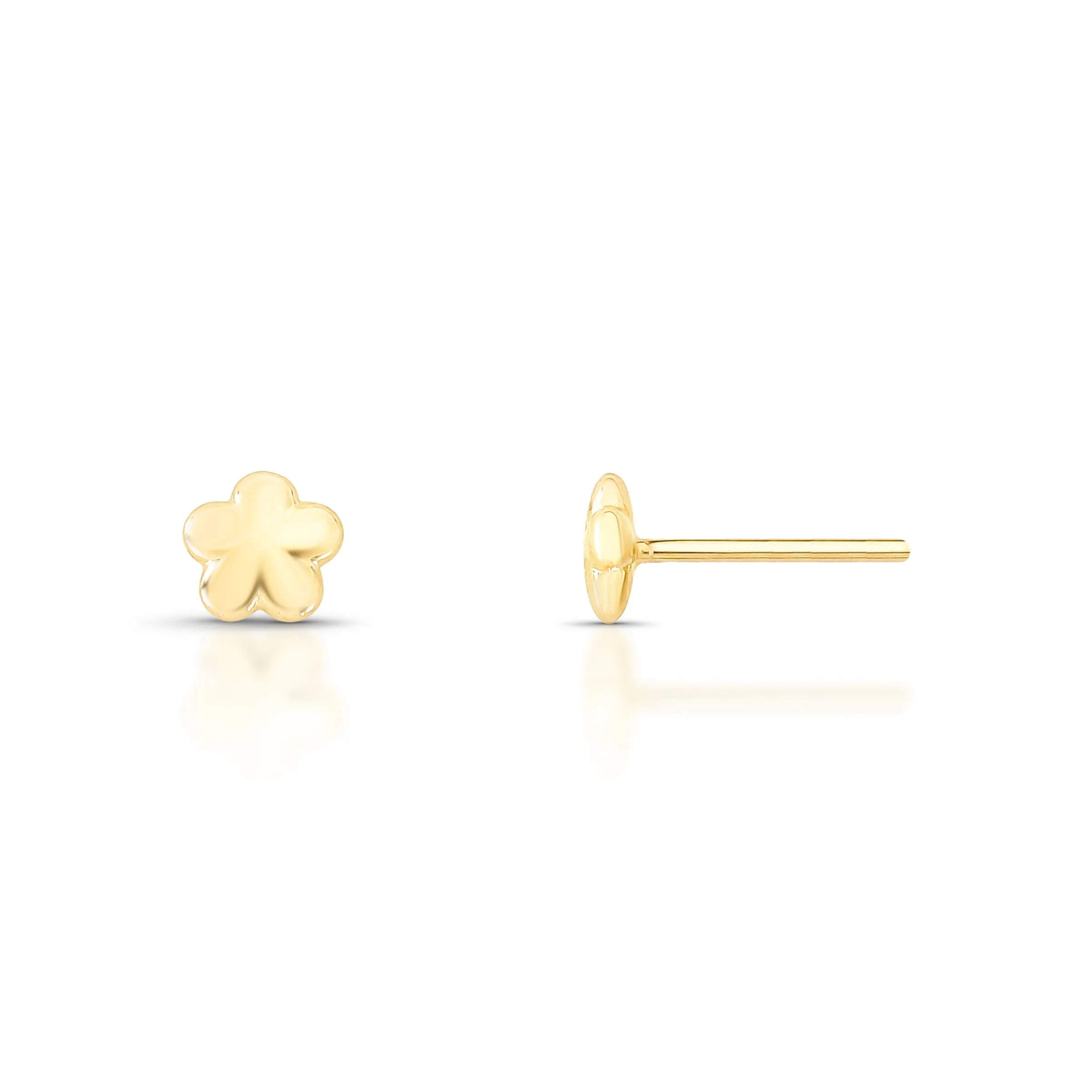 BRINCO FLOR P - PRATA COM BANHO DE OURO Marine Joias