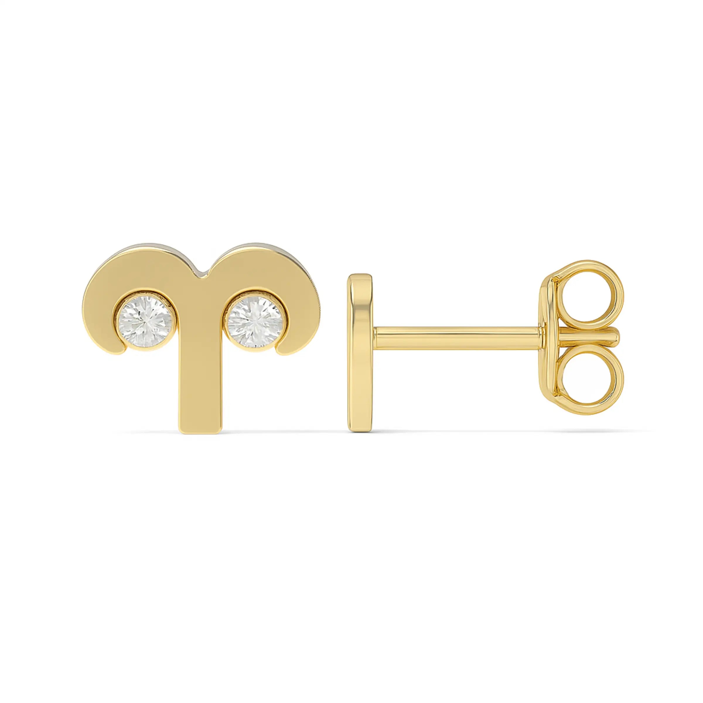 Brinco Signo de Áries – Ouro 18 k e diamantes