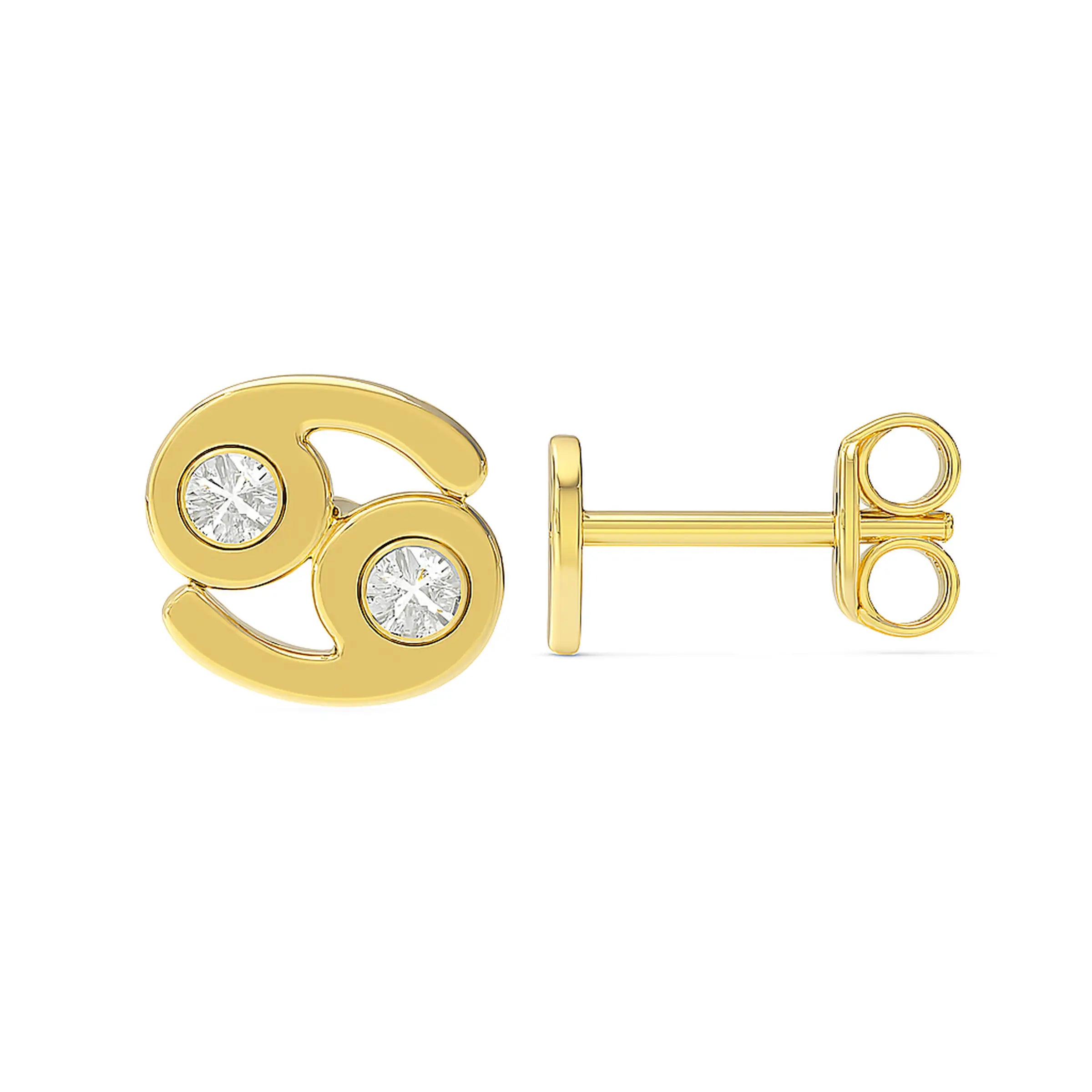 Brinco Signo de Câncer – Ouro 18k e diamantes