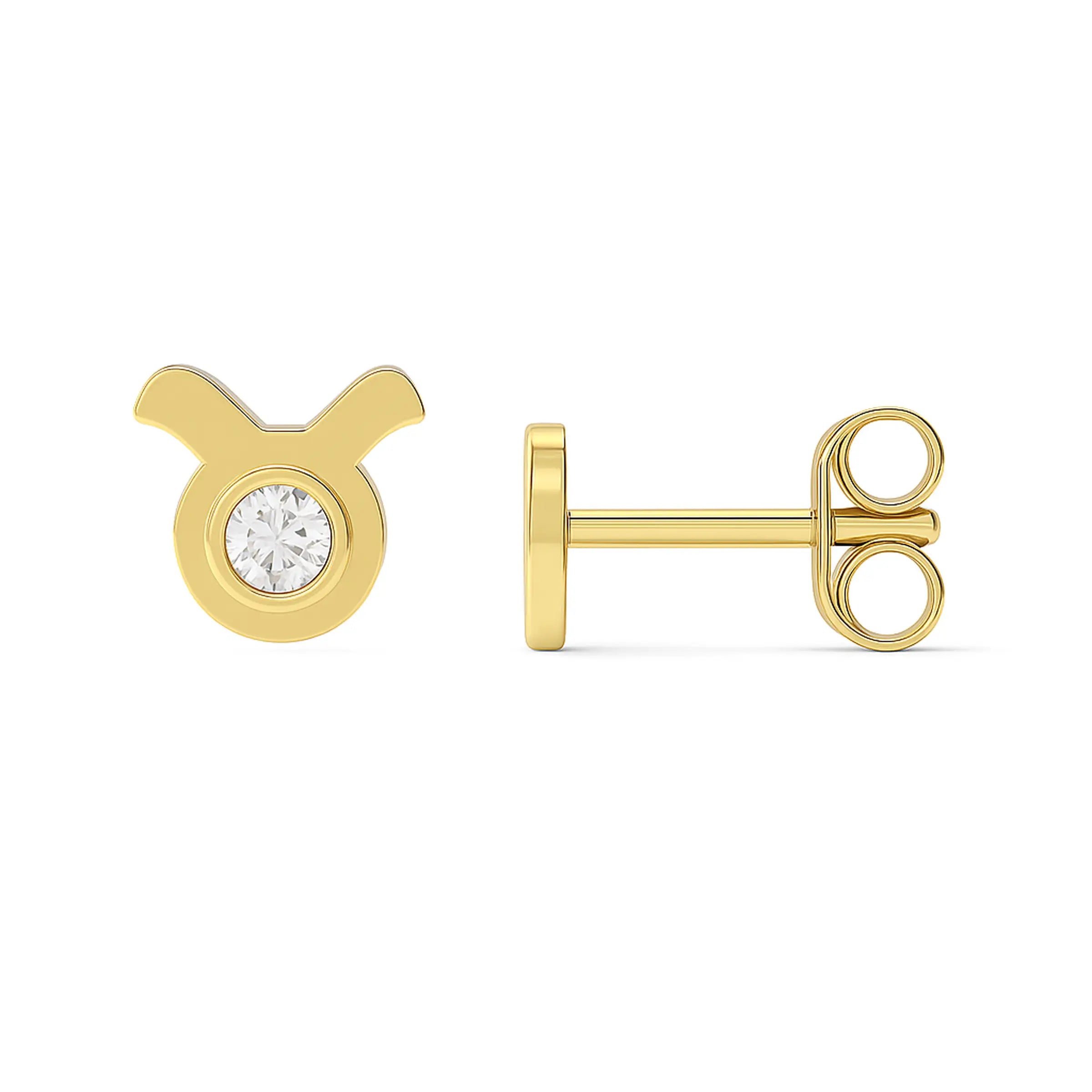 Brinco Signo de Touro – Ouro 18k e diamantes