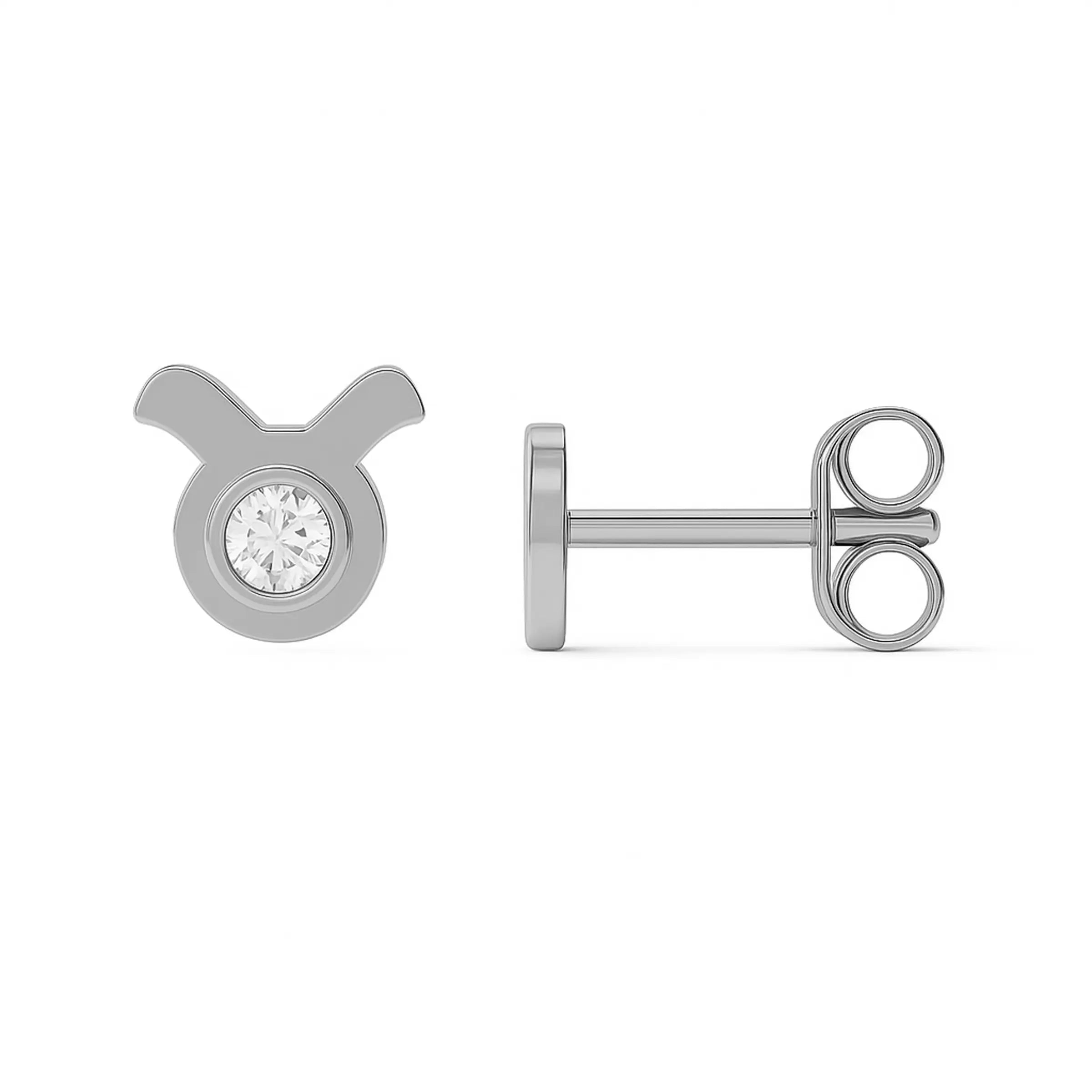 Brinco Signo de Touro – Prata e Safiras
