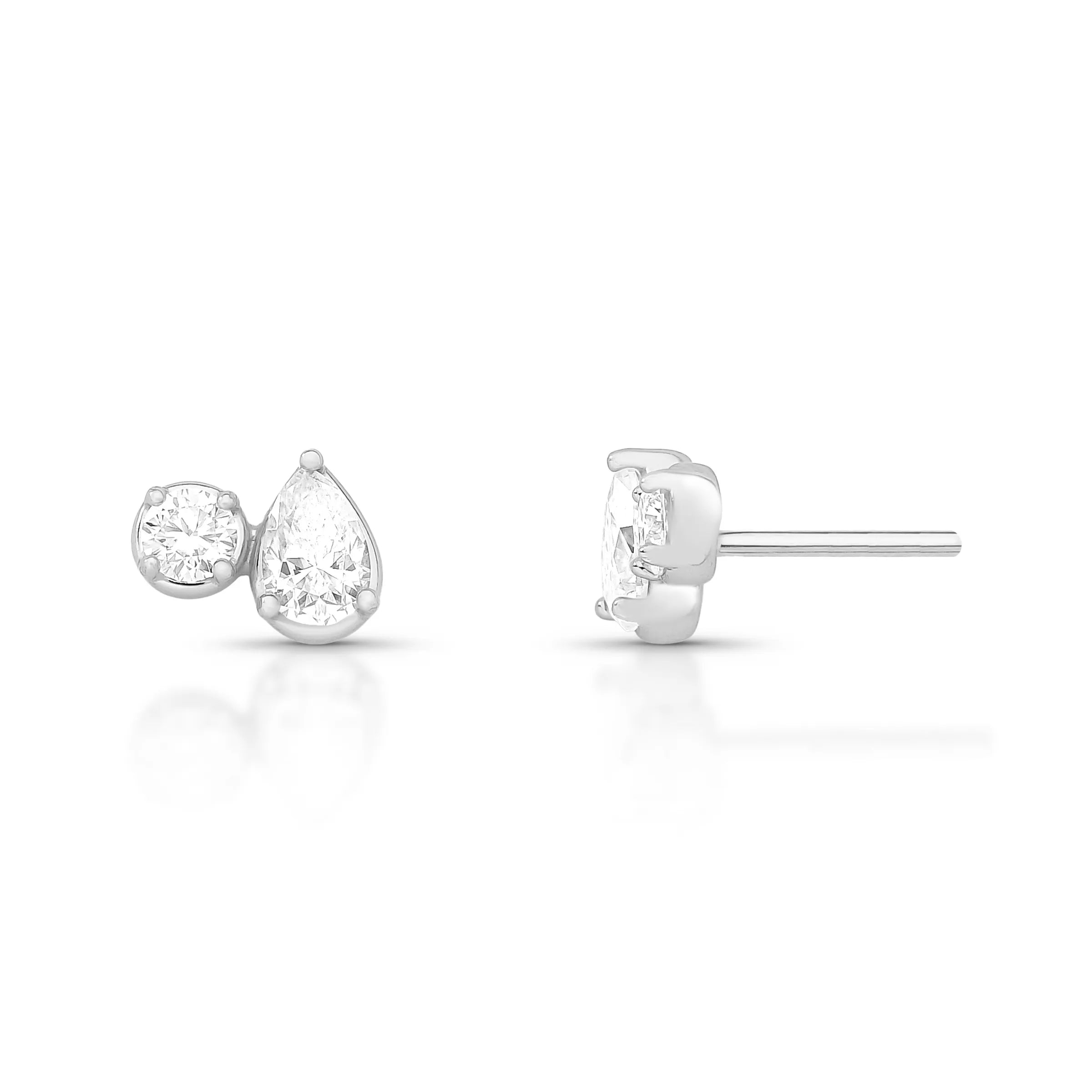 BRINCO MINI EAR CUFF GOTA E PONTO DE LUZ – Prata 925 Marine Joias