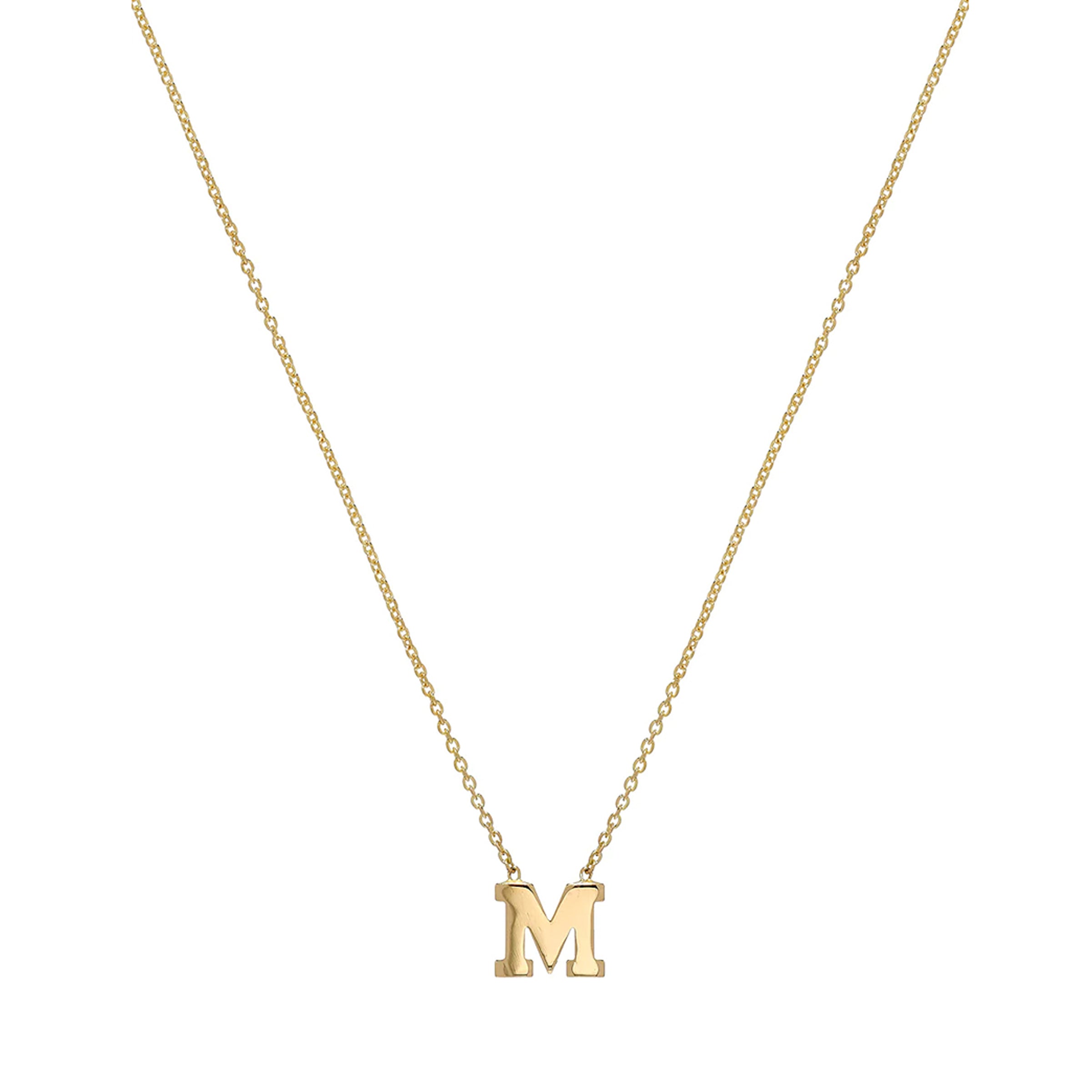COLAR 1 LETRA CENTRAL – OURO 18K