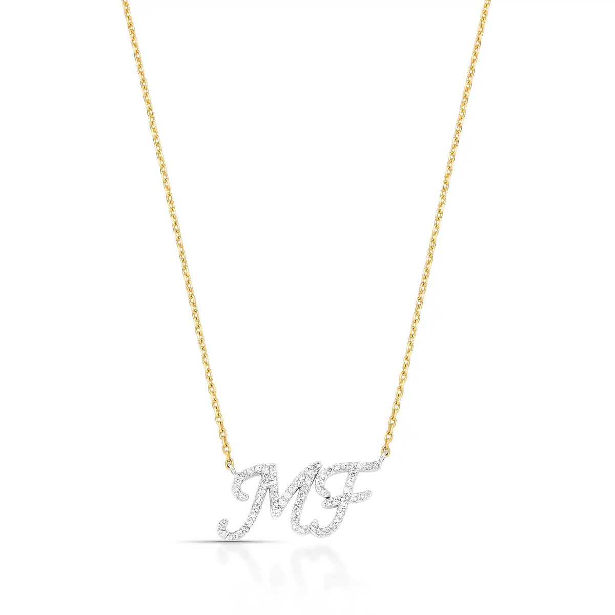 COLAR DE DUAS LETRAS – Ouro 18k Marine Joias