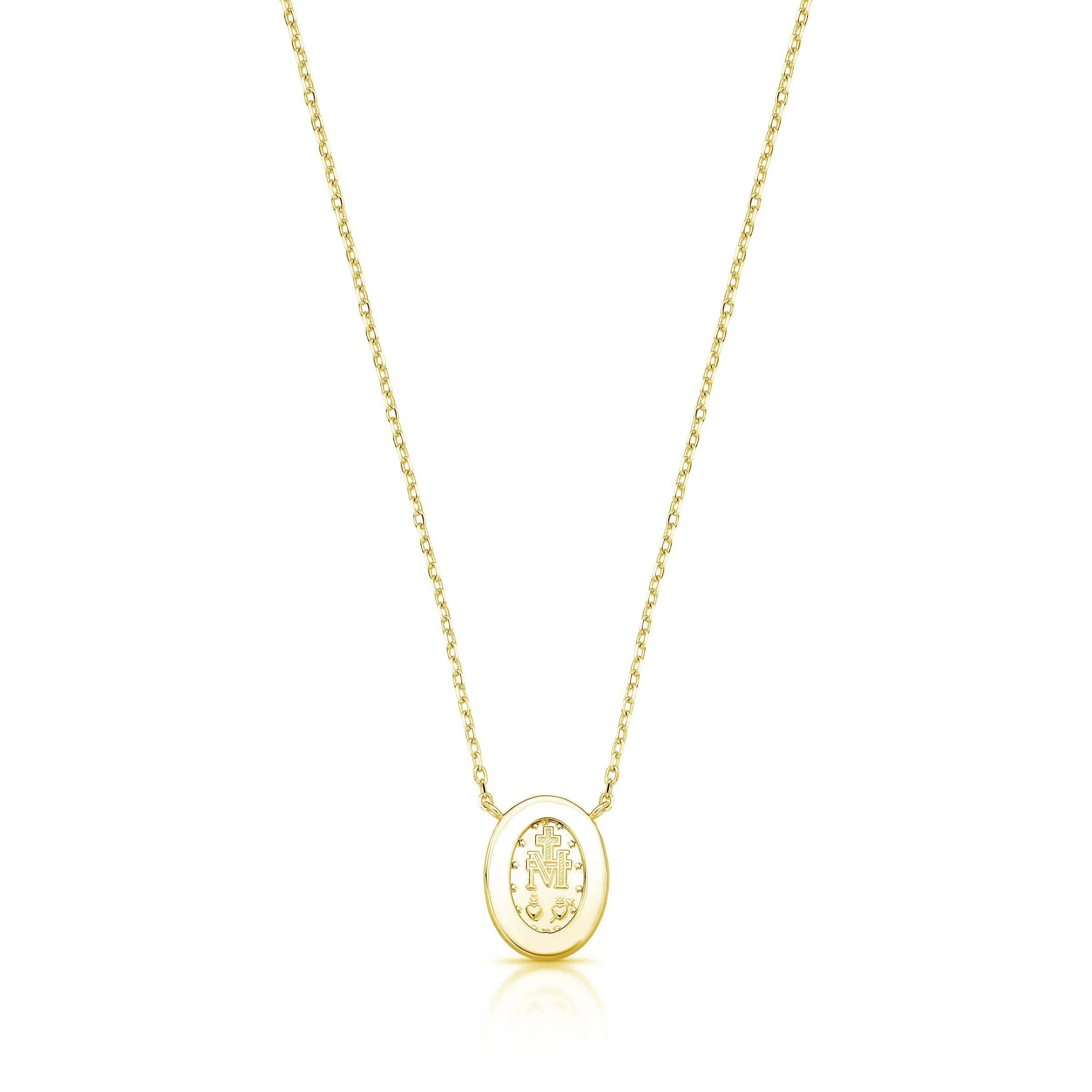 COLAR MEDALHA MILAGROSA NOSSA SENHORA DAS GRAÇAS DELICADA – Ouro 18k Marine Joias