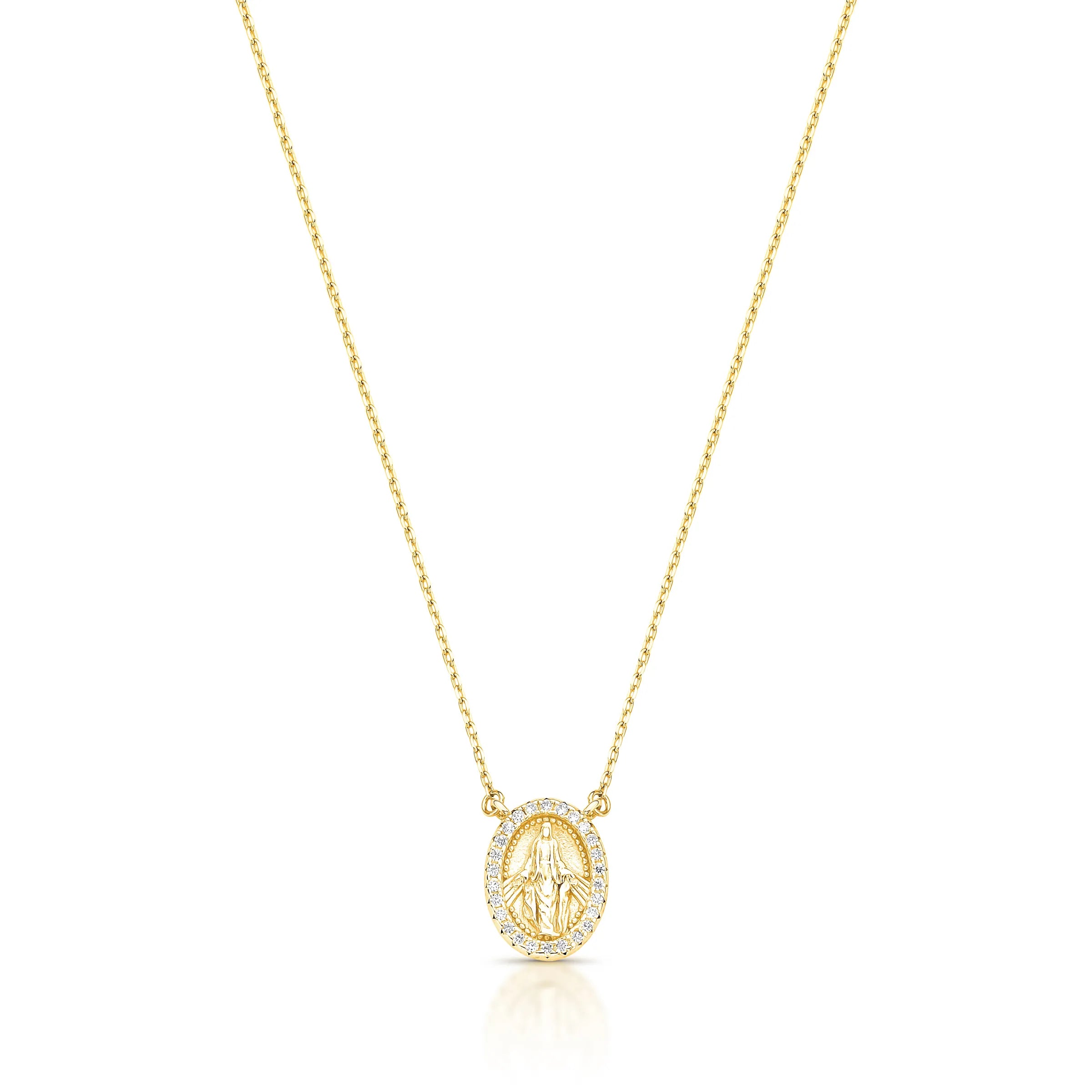 COLAR MEDALHA NOSSA SENHORA DAS GRAÇAS P – Ouro 18k Marine Joias