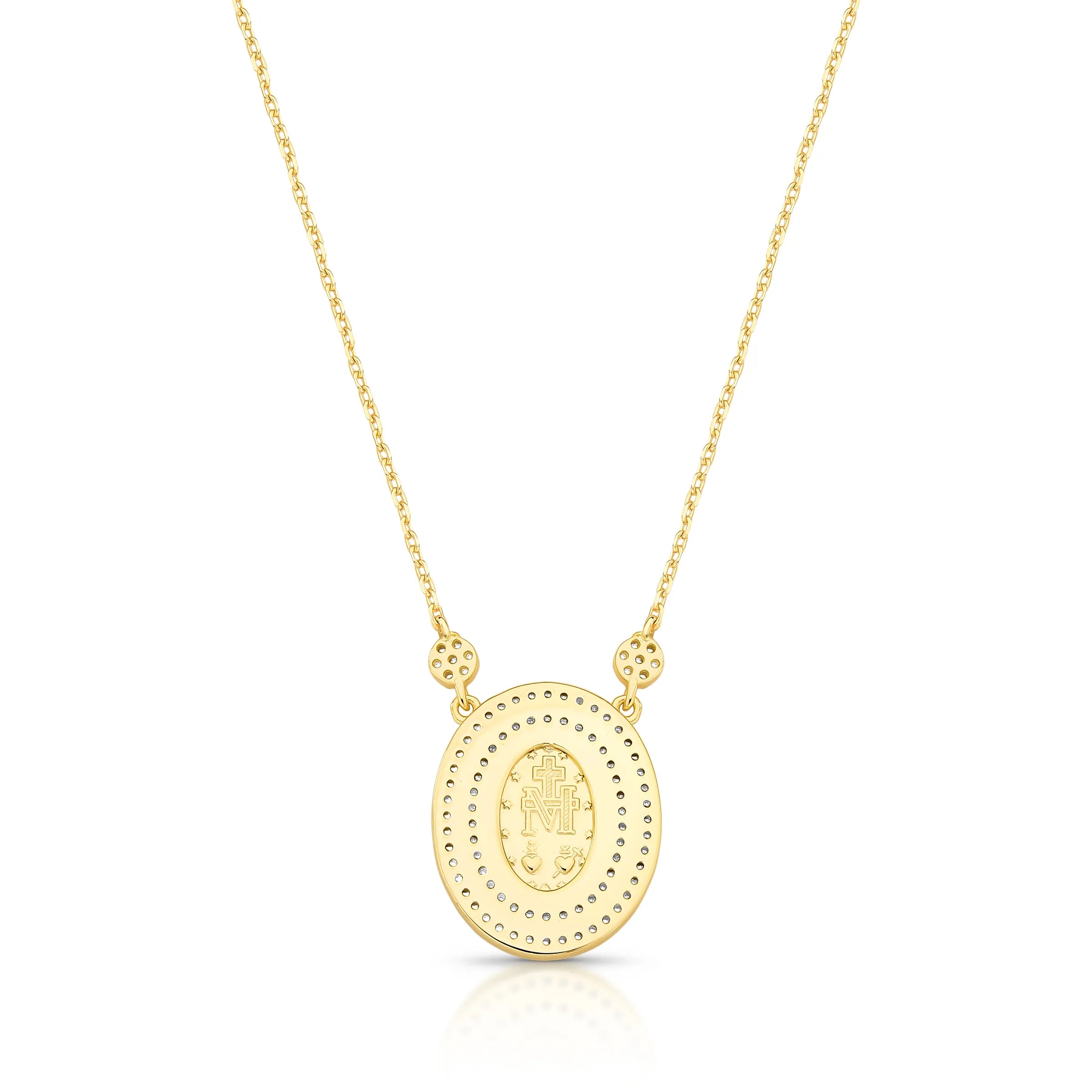 COLAR MEDALHA NOSSA SENHORA DAS GRAÇAS DUO – Ouro 18k Marine Joias