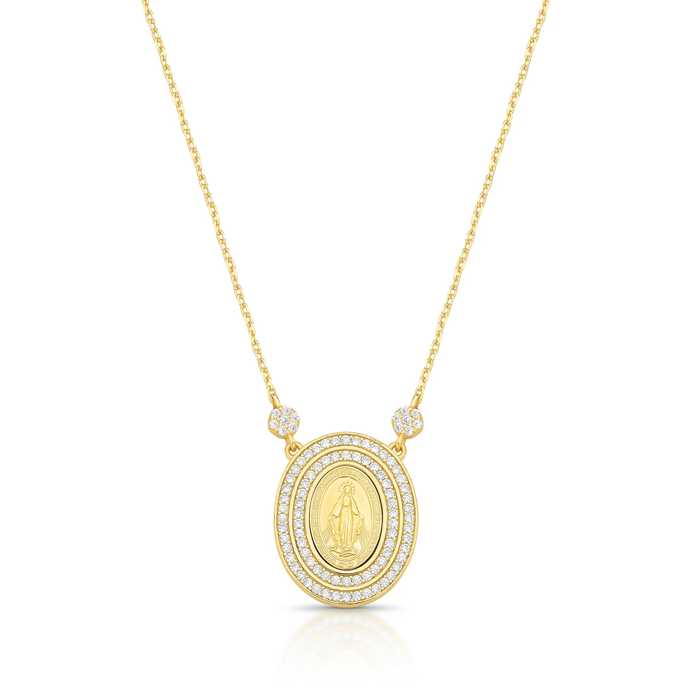 COLAR MEDALHA NOSSA SENHORA DAS GRAÇAS DUO – Ouro 18k Marine Joias