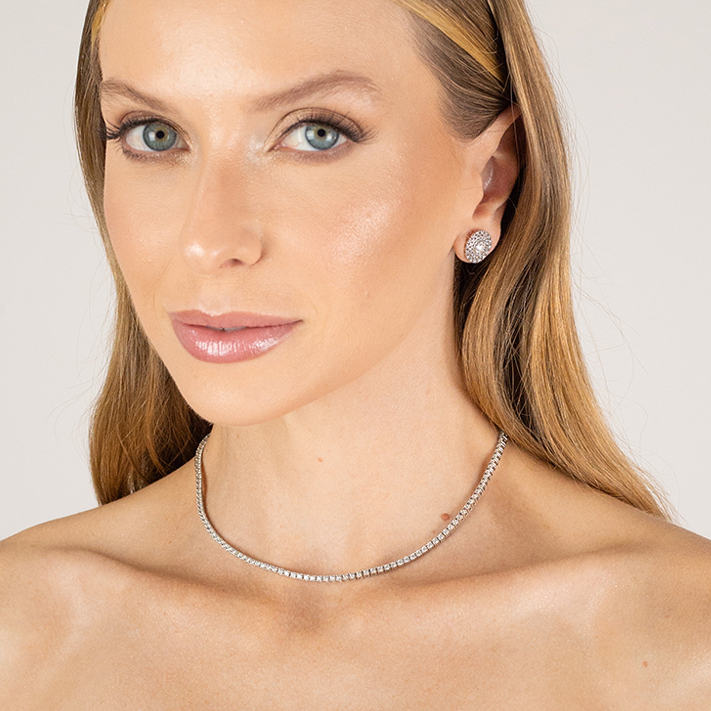 COLAR RIVIERA 3PTOS CADA - OURO 18k E DIAMANTES