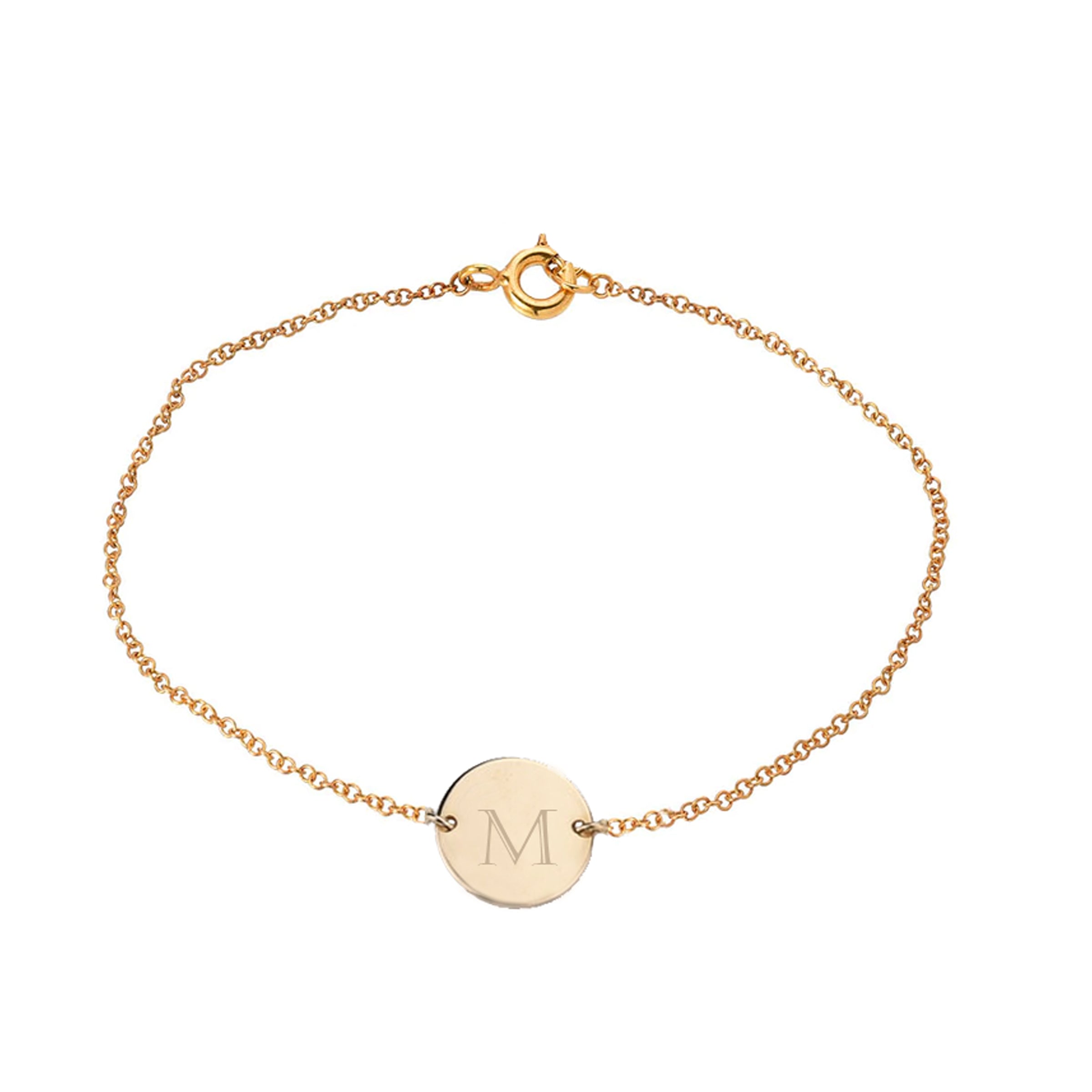 PULSEIRA MEDALHA COM INICIAL - OURO 18k