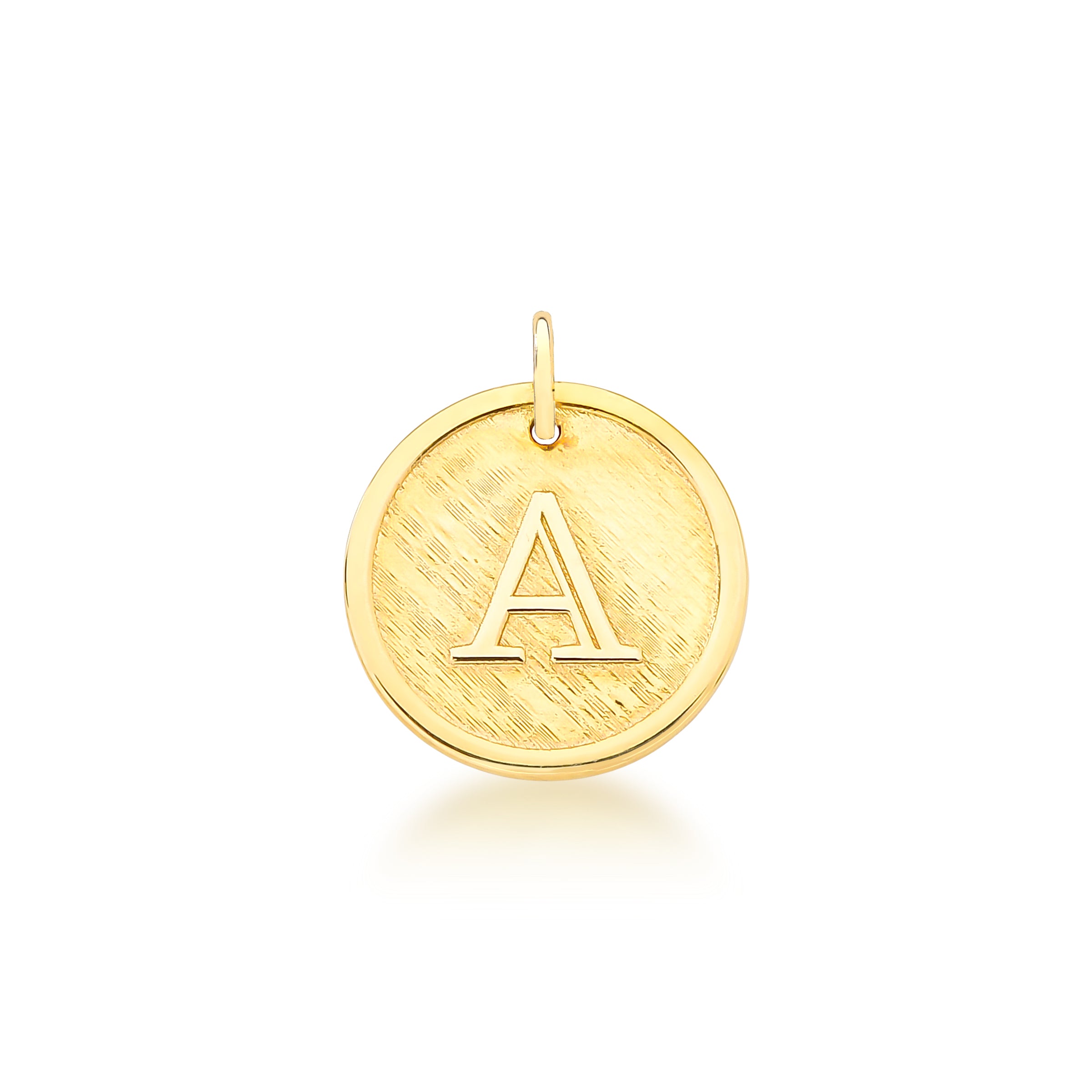 PINGENTE MEDALHA INICIAL - OURO 18K