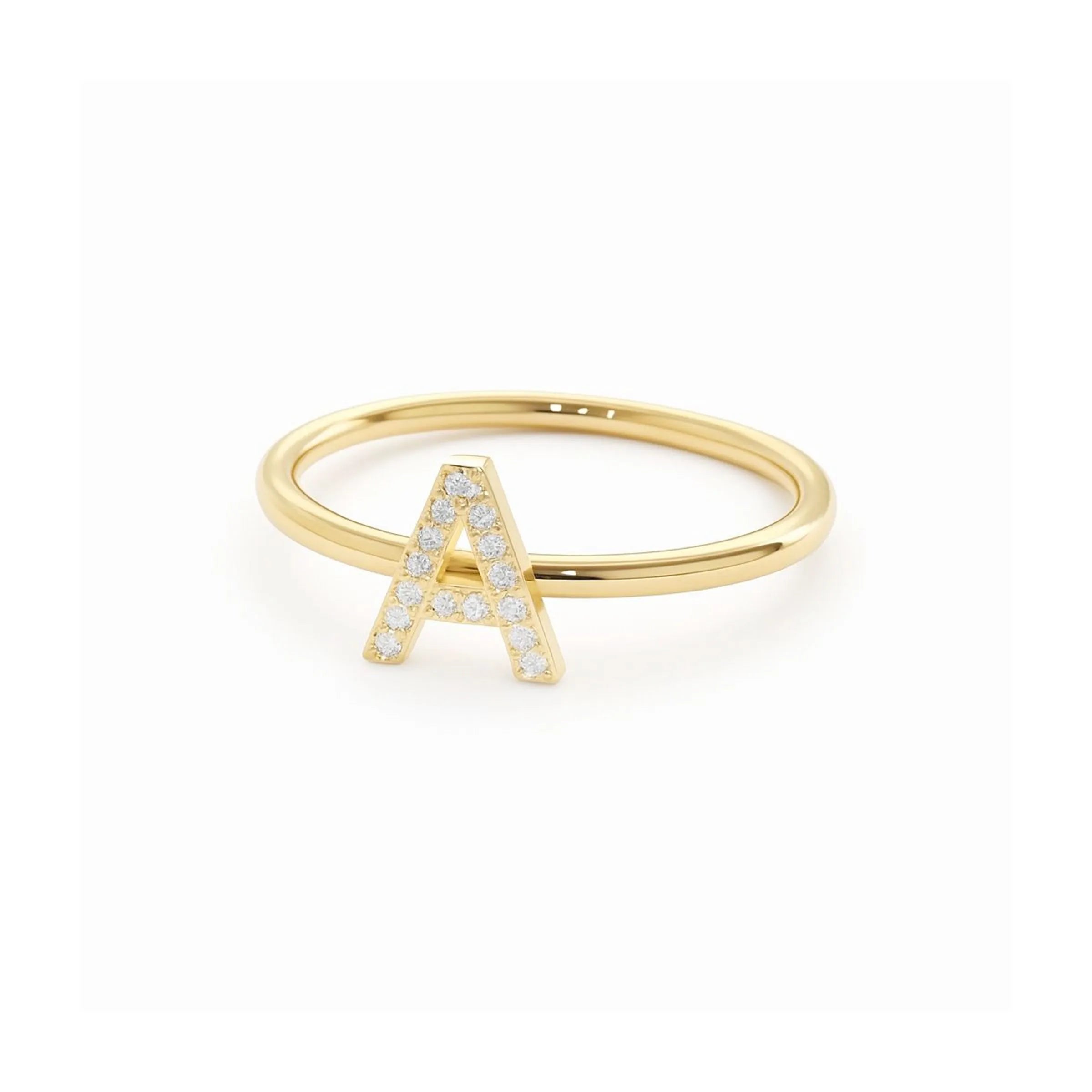 Anel Inicial Cravejada – Ouro 18k e Diamantes