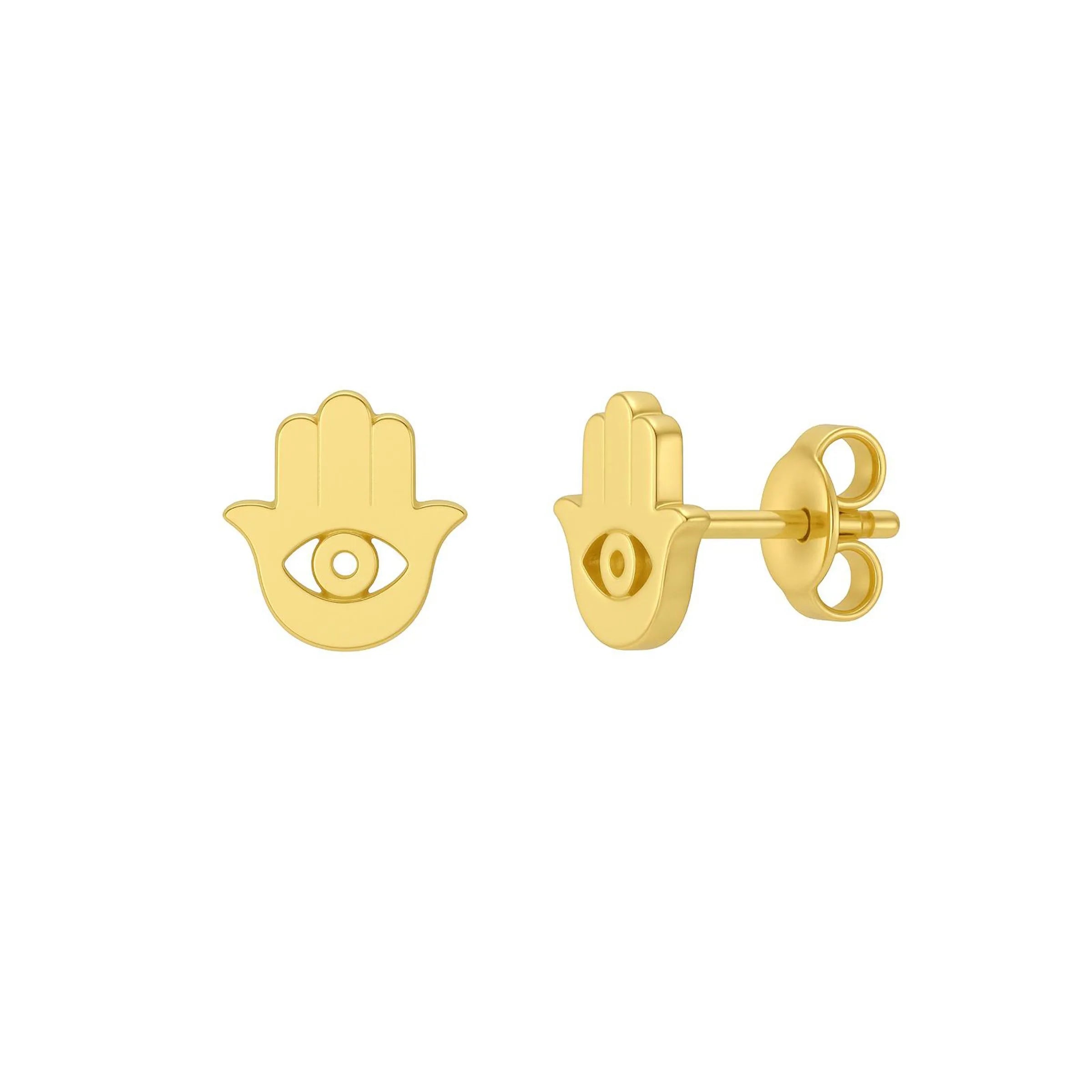 Brinco Mão de Fátima/ Hamsá – Ouro 18k