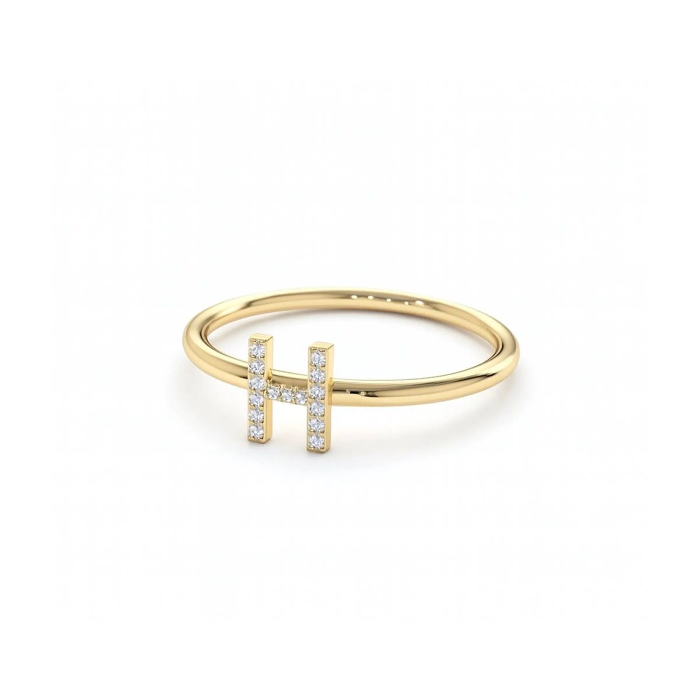 Anel Inicial Cravejada – Ouro 18k e Diamantes