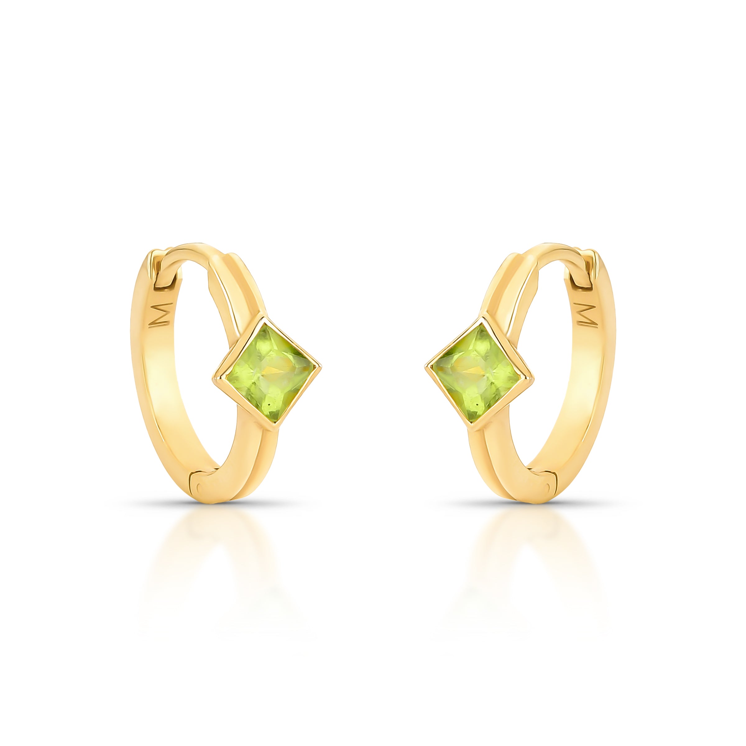 BRINCO ARGOLA DUO PERIDOTO - PRATA Marine Joias