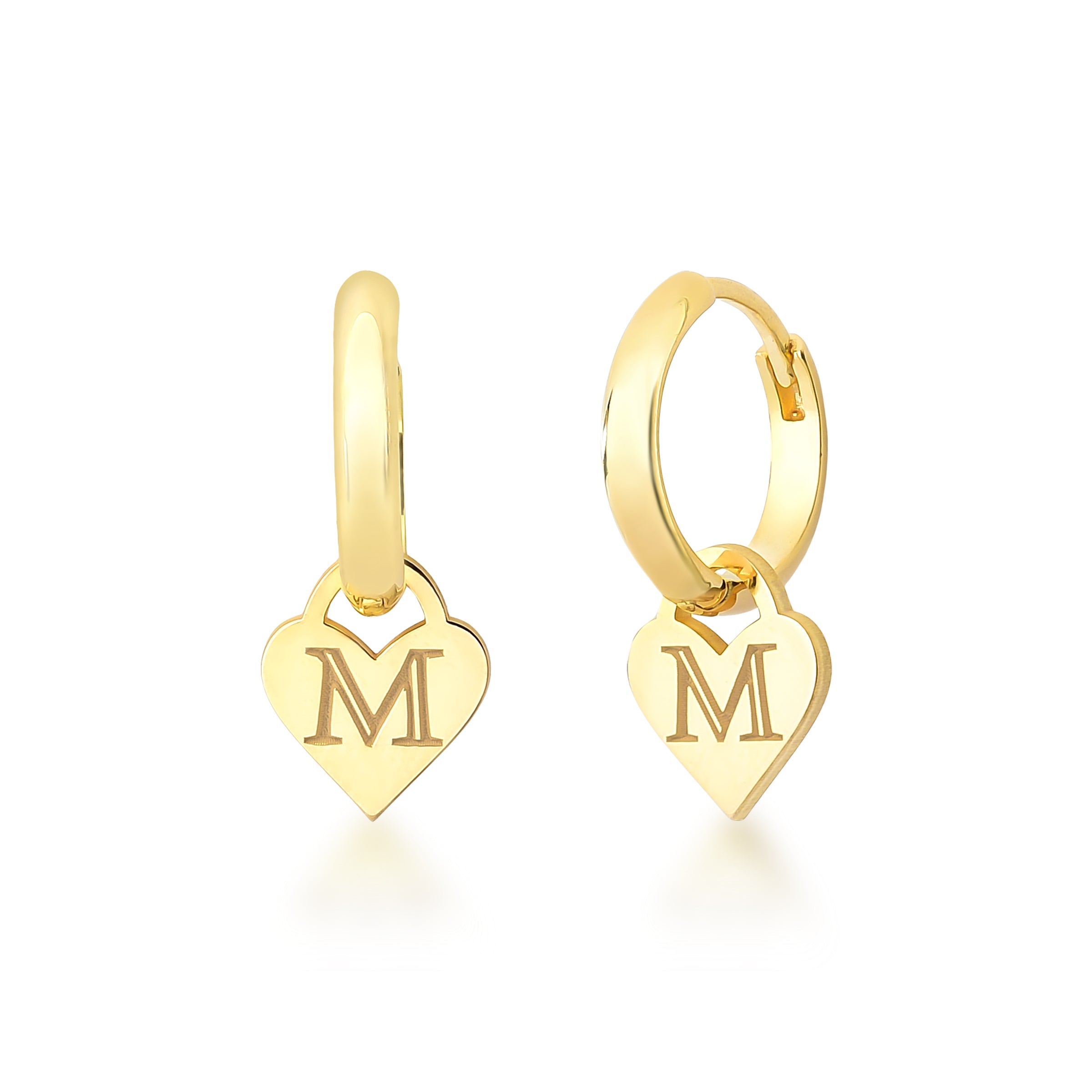 BRINCO ARGOLA COM INICIAL - OURO 18k