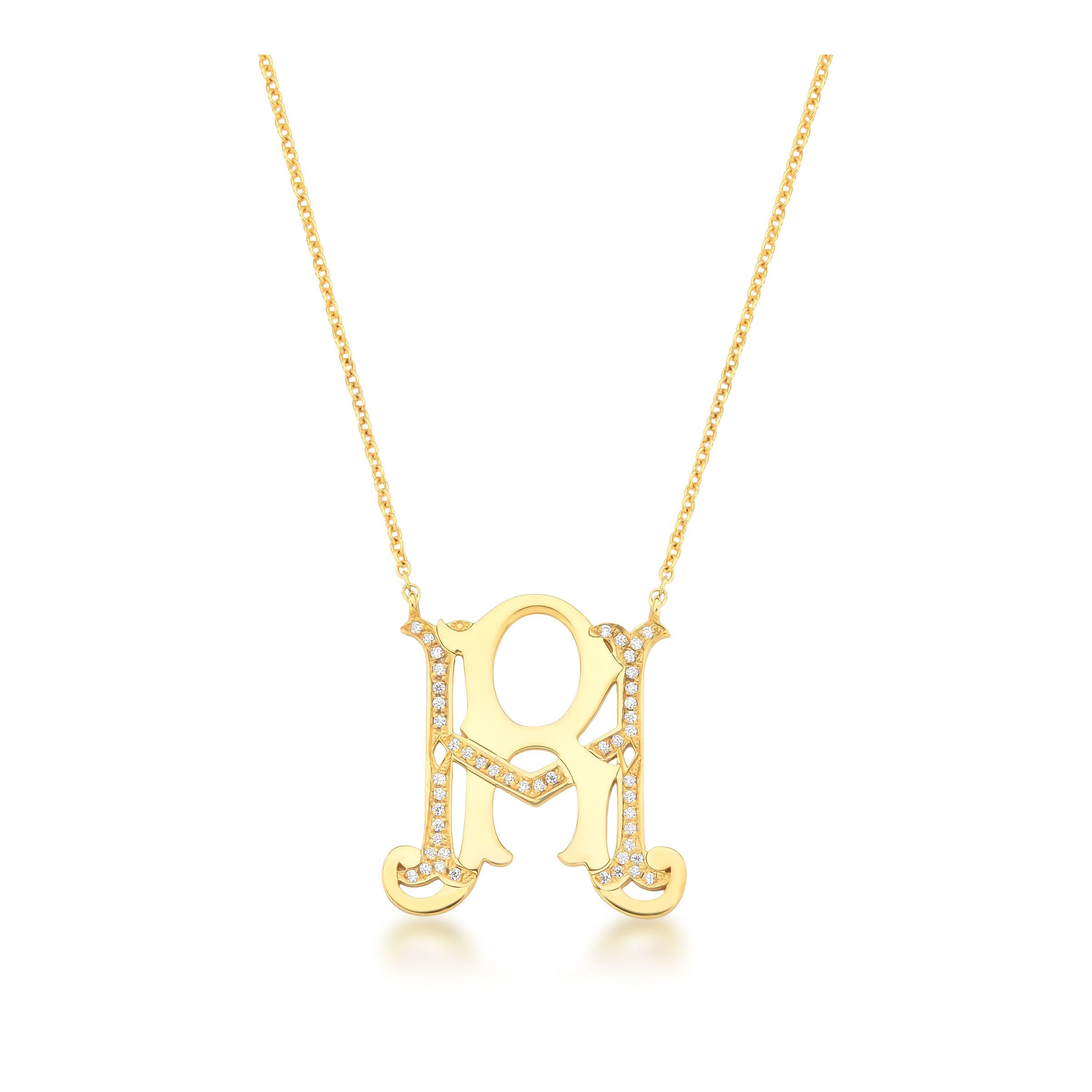 COLAR MONOGRAMA MINI – OURO 18K E DIAMANTES
