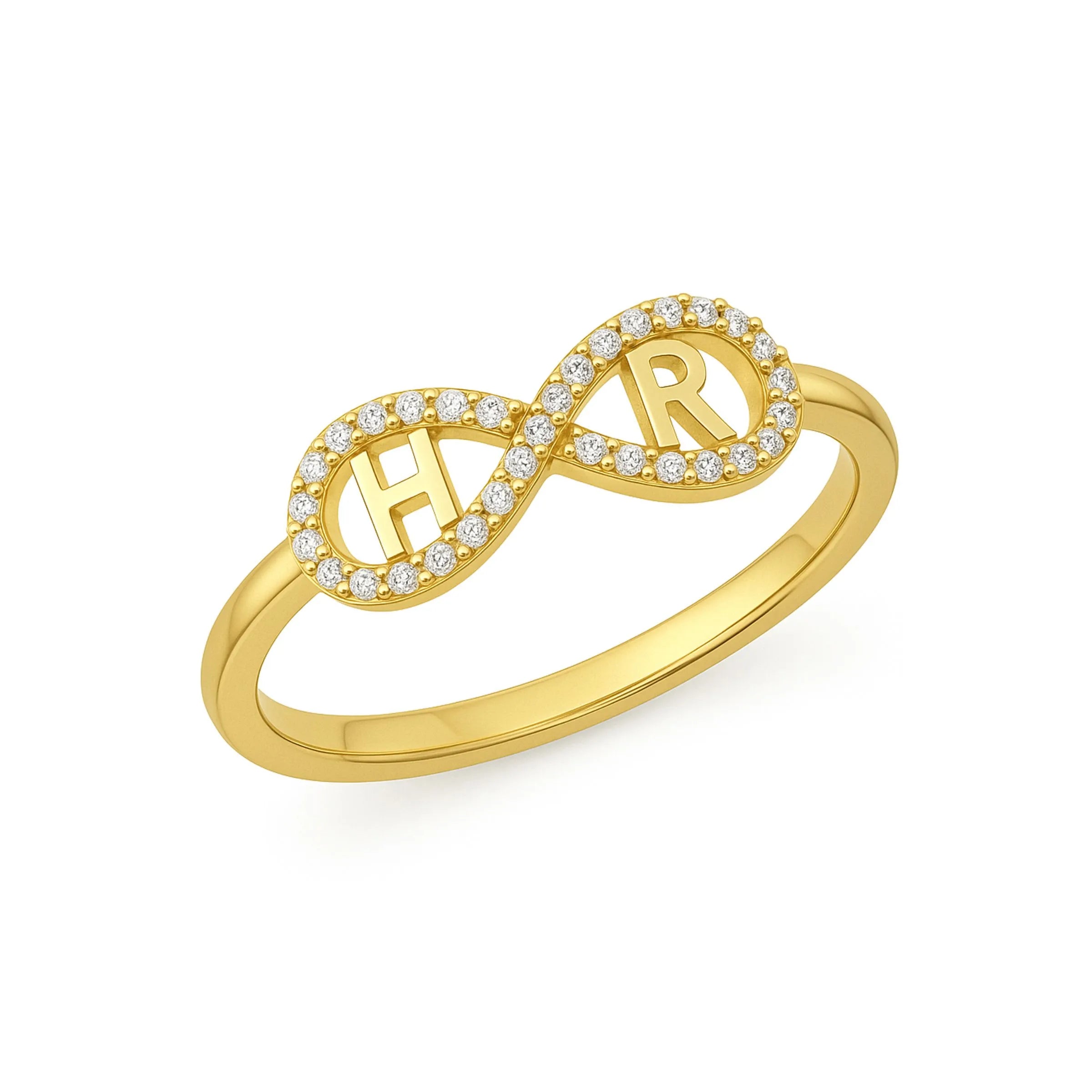 Anel infinito – Ouro 18k e diamantes