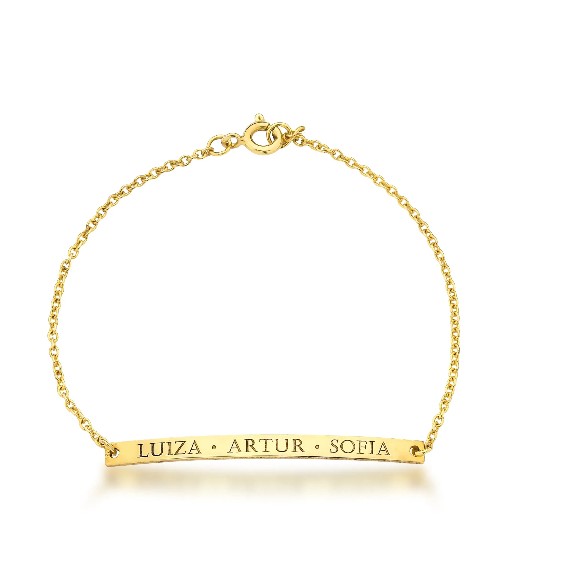 PULSEIRA PLAQUINHA- OURO 18K