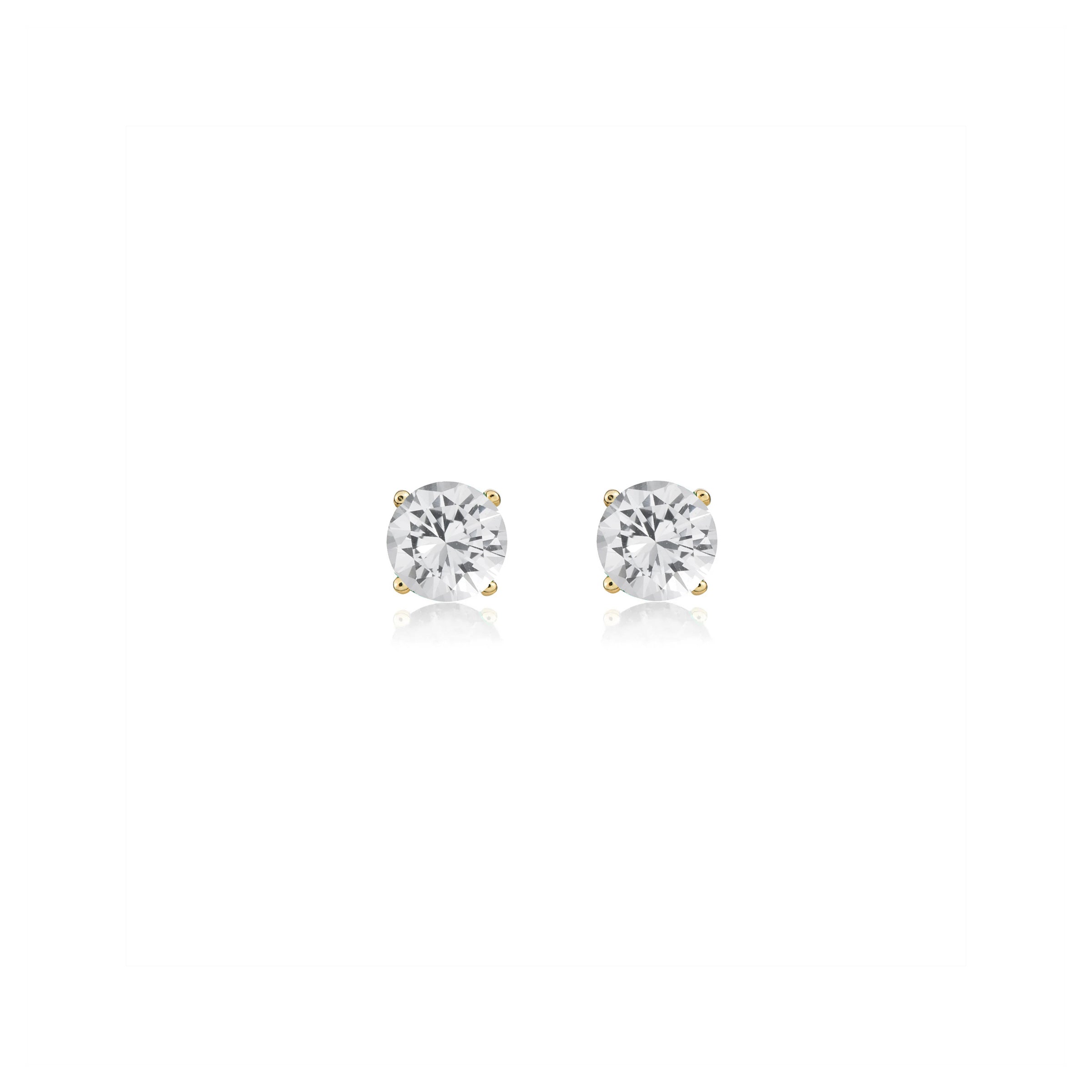 BRINCO SOLITÁRIO TOPÁZIO INCOLOR - OURO 18k