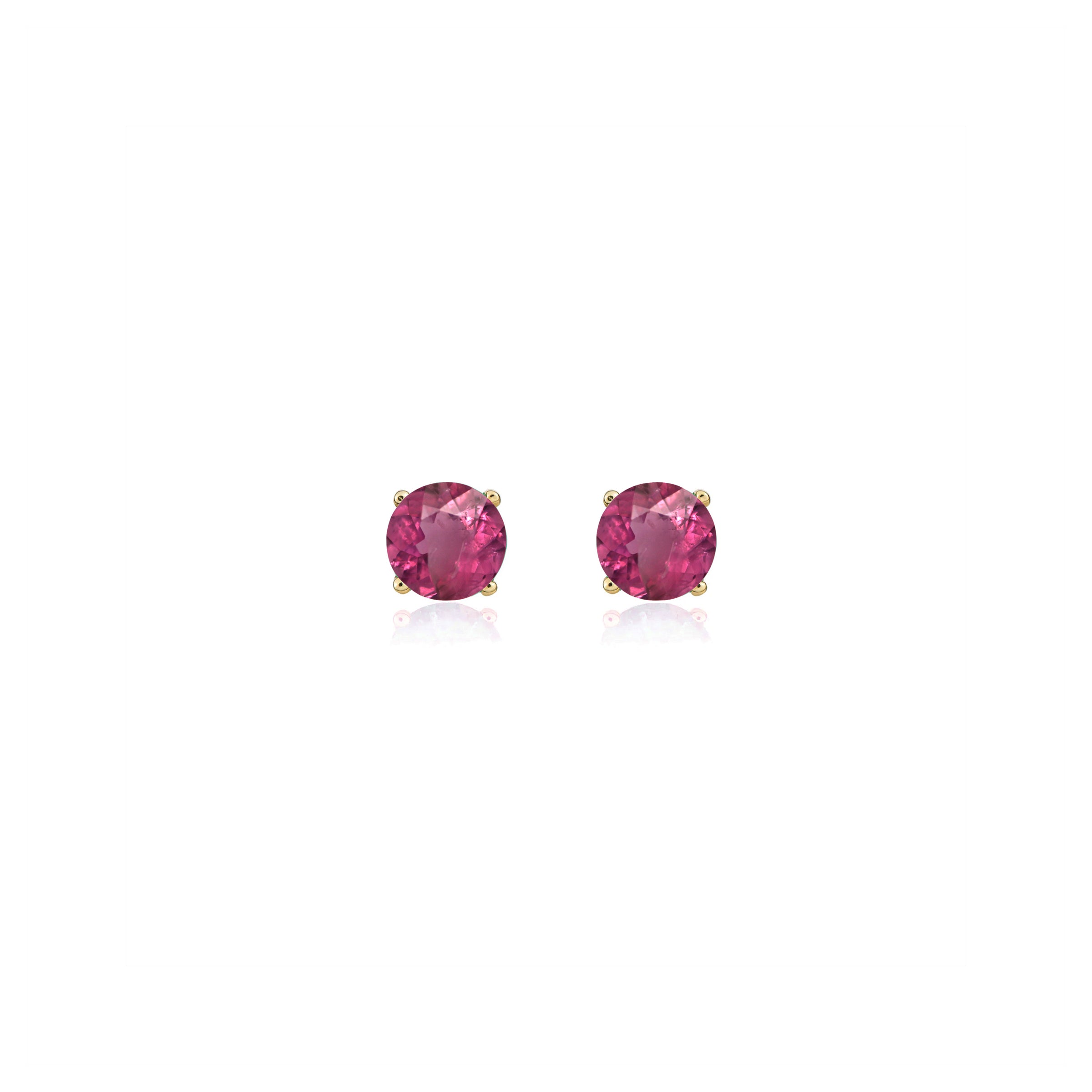 BRINCO SOLITÁRIO OURO 18K E TURMALINA ROSA