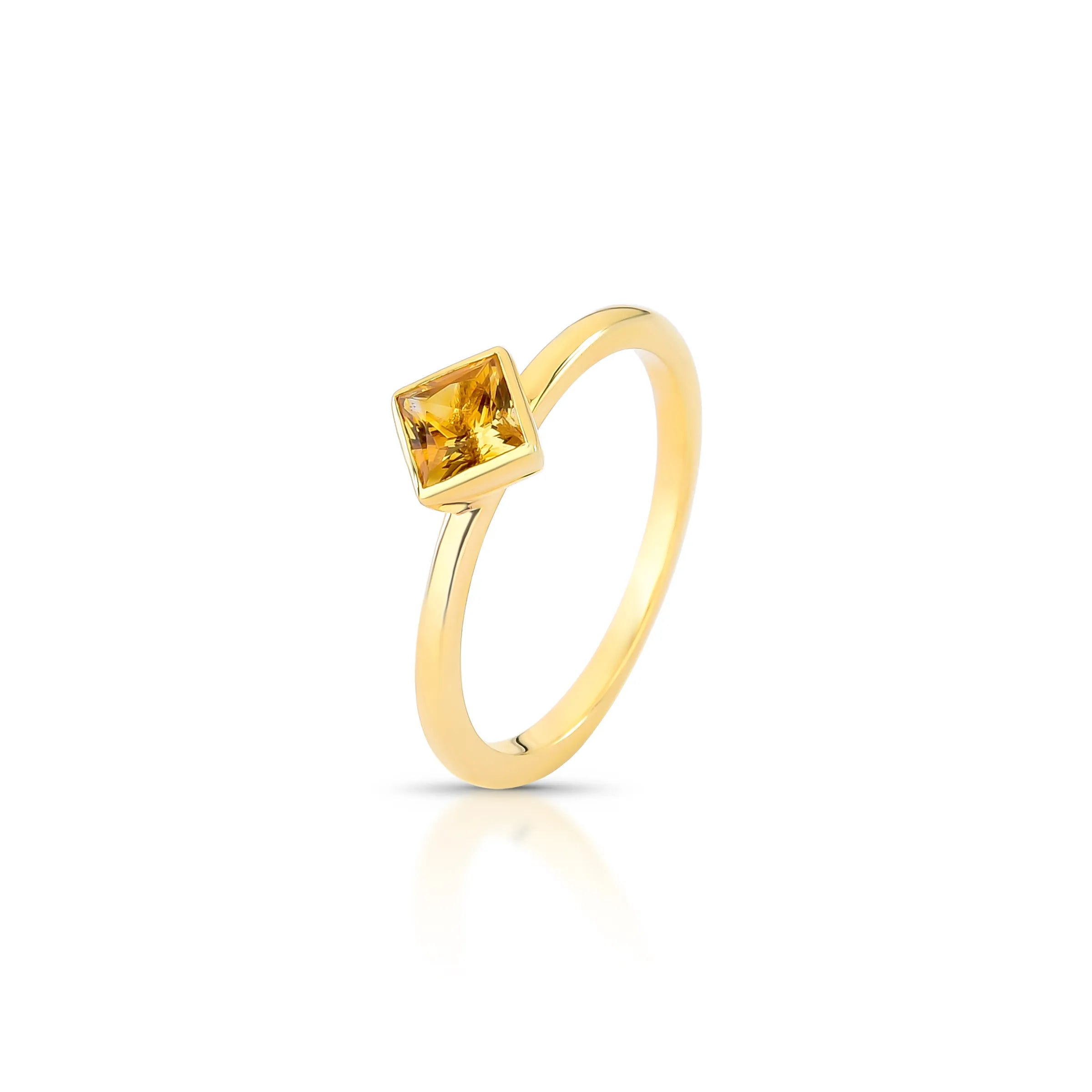 ANEL LOSANGO - LOU OURO 18K- CITRINO Marine Joias