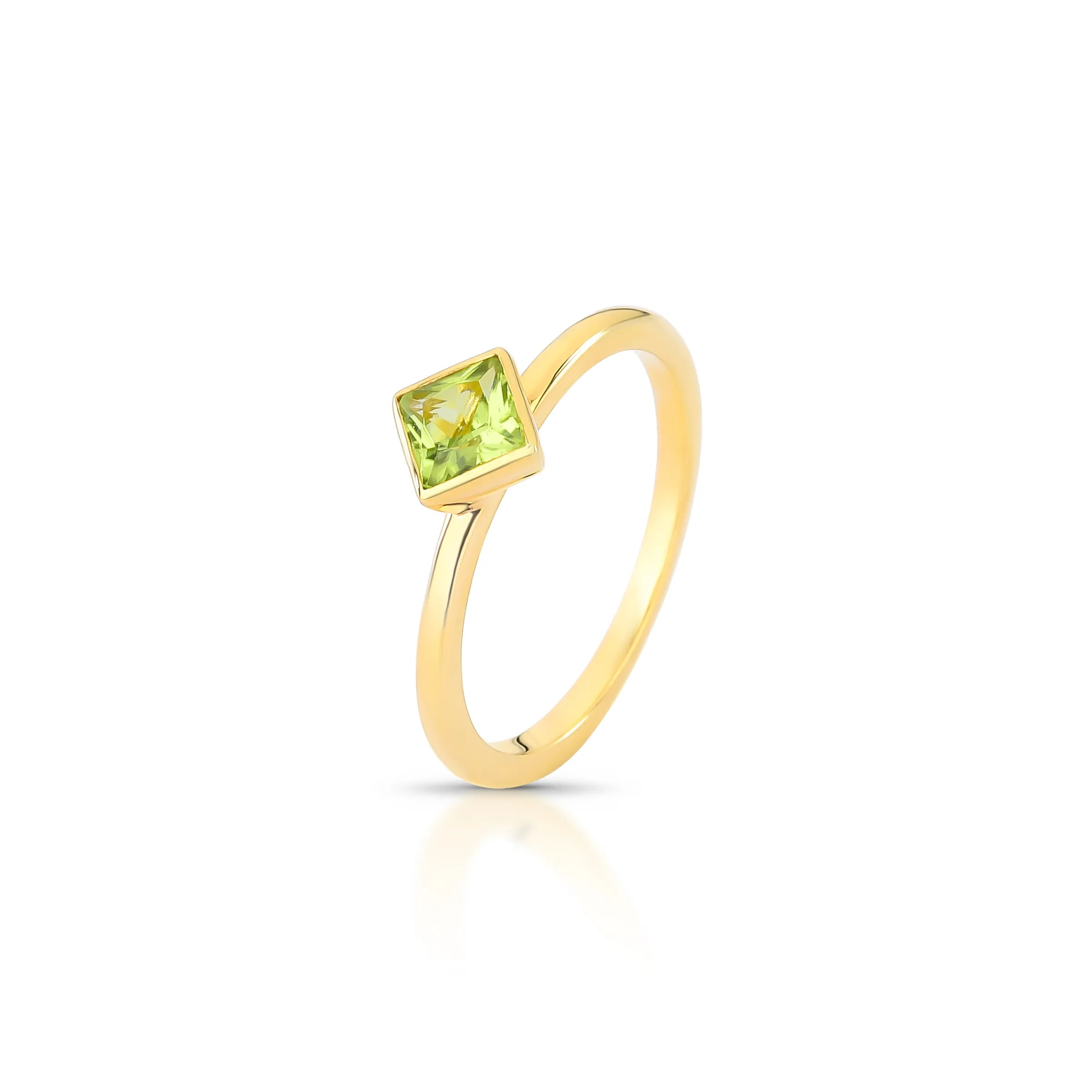 ANEL LOSANGO - LOU – Ouro 18k - PERIDOTO Marine Joias