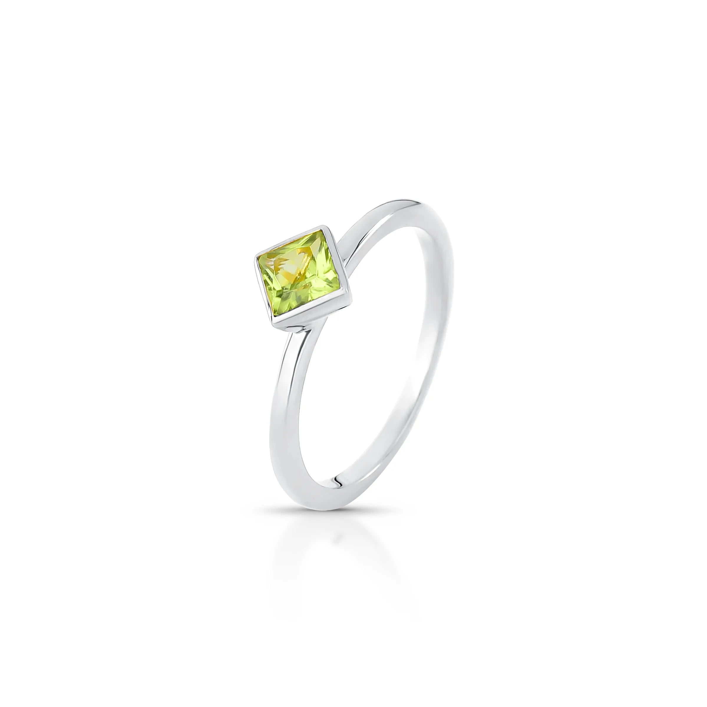 ANEL LOSANGO - LOU – Prata - PERIDOTO Marine Joias