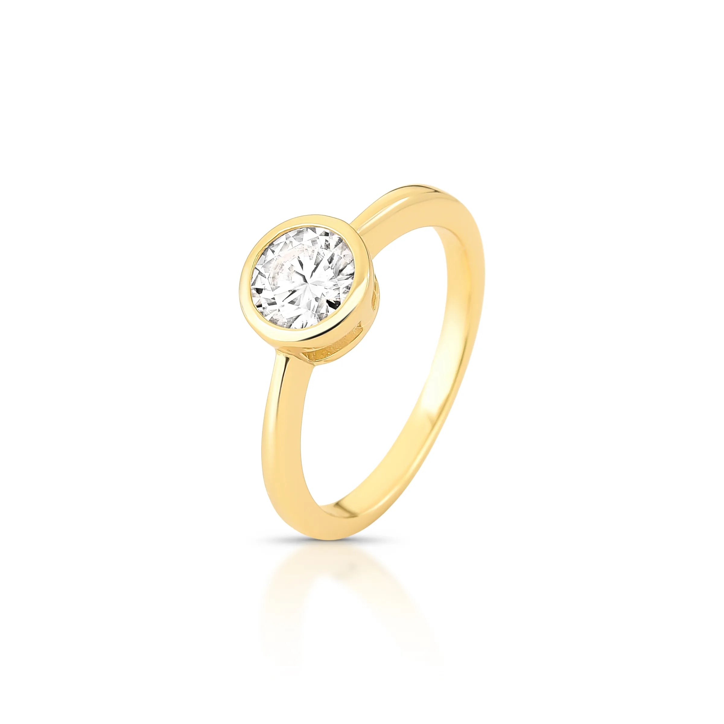 ANEL SOLITÁRIO 120PTOS GARRA INGLESA – Ouro 18k Marine Joias