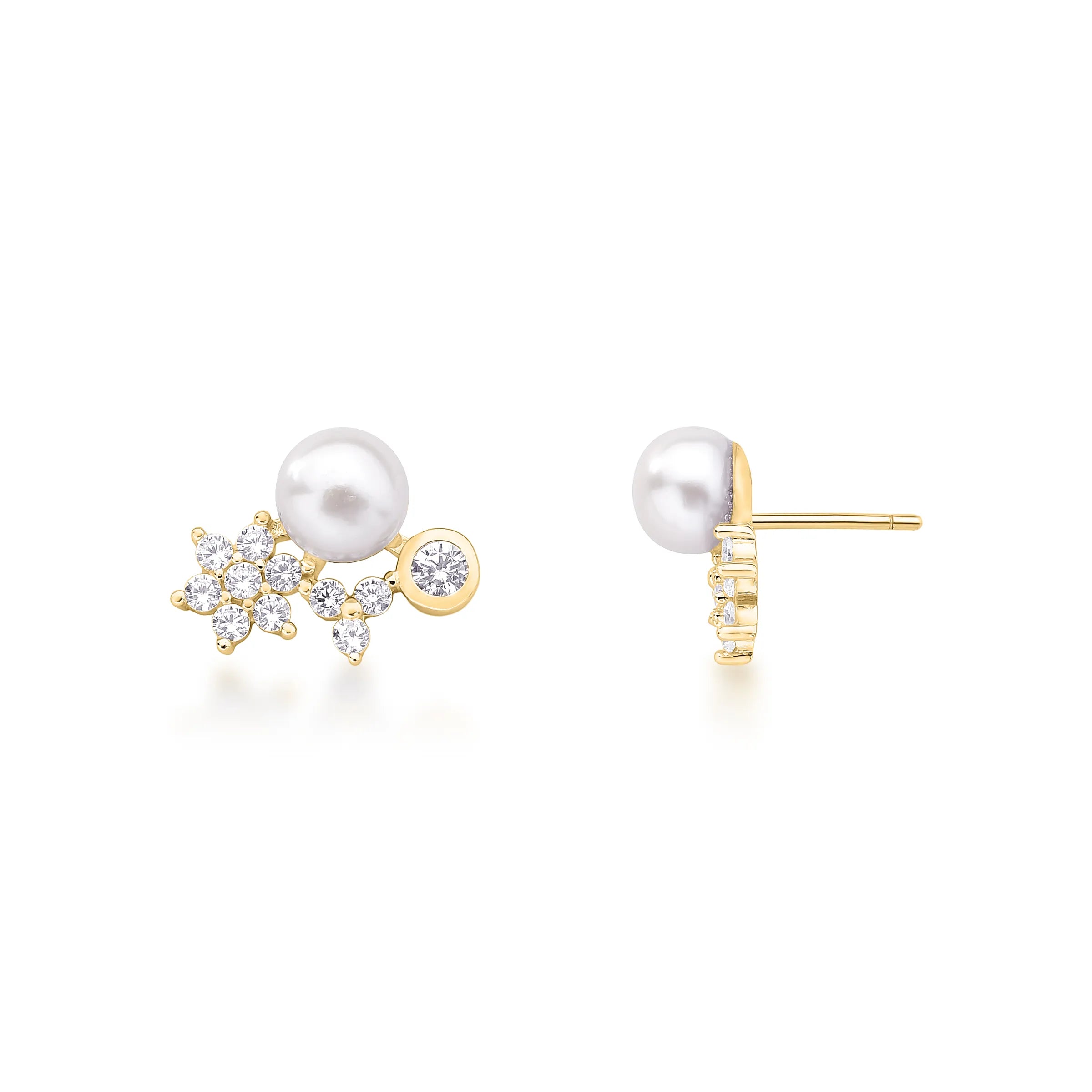 BRINCO EAR CUFF PÉROLA E DIAMANTES – Ouro 18k Marine Joias