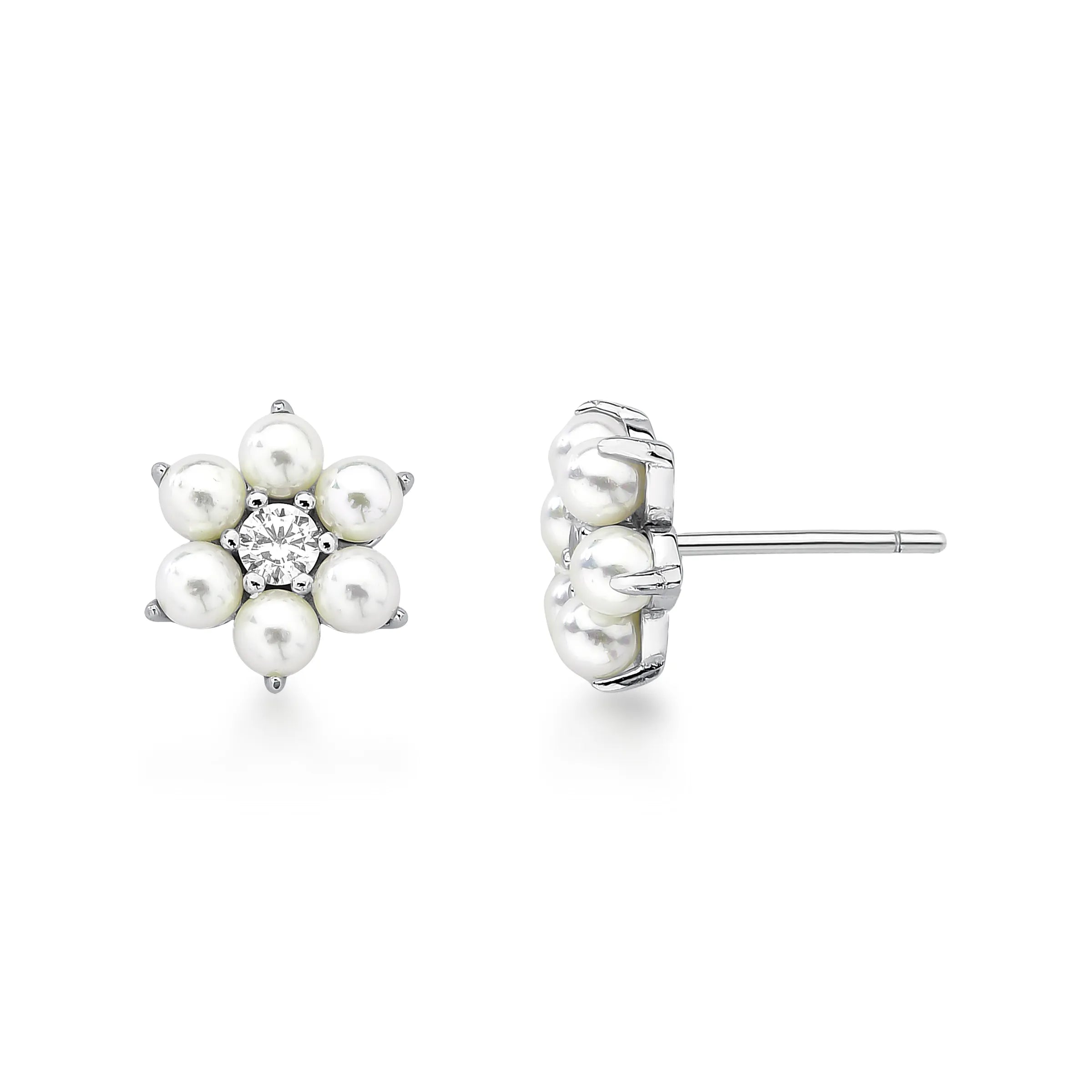 BRINCO FLOR DE PÉROLA P – Prata Marine Joias