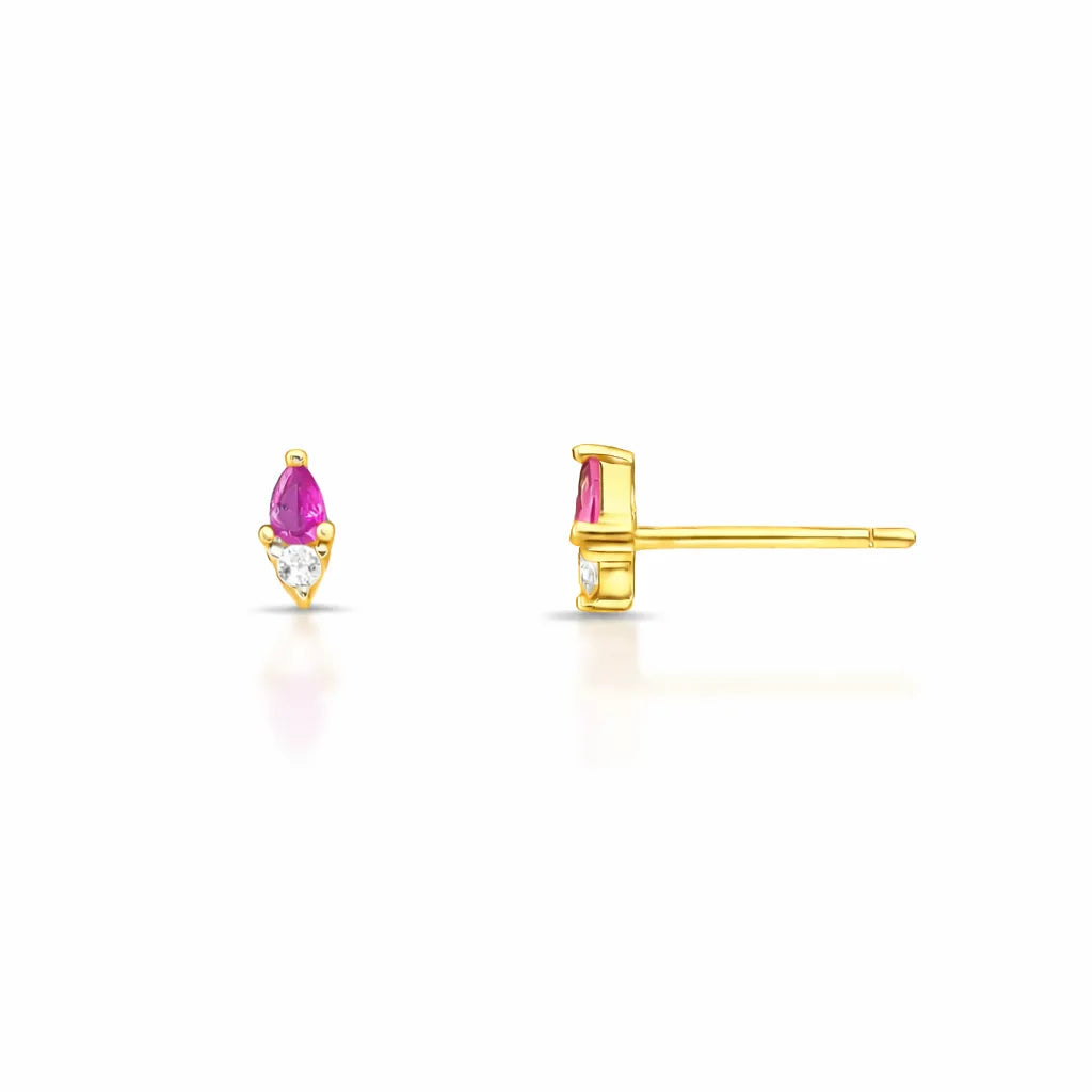 BRINCO GOTA ROSA – Ouro 18k Marine Joias